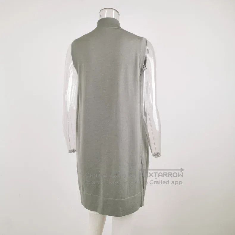 Hermes Hermes Pure Cotton and Wool Single Button Sleeveless Dress Size XXS / US 00 / IT 34 - 4 Thumbnail