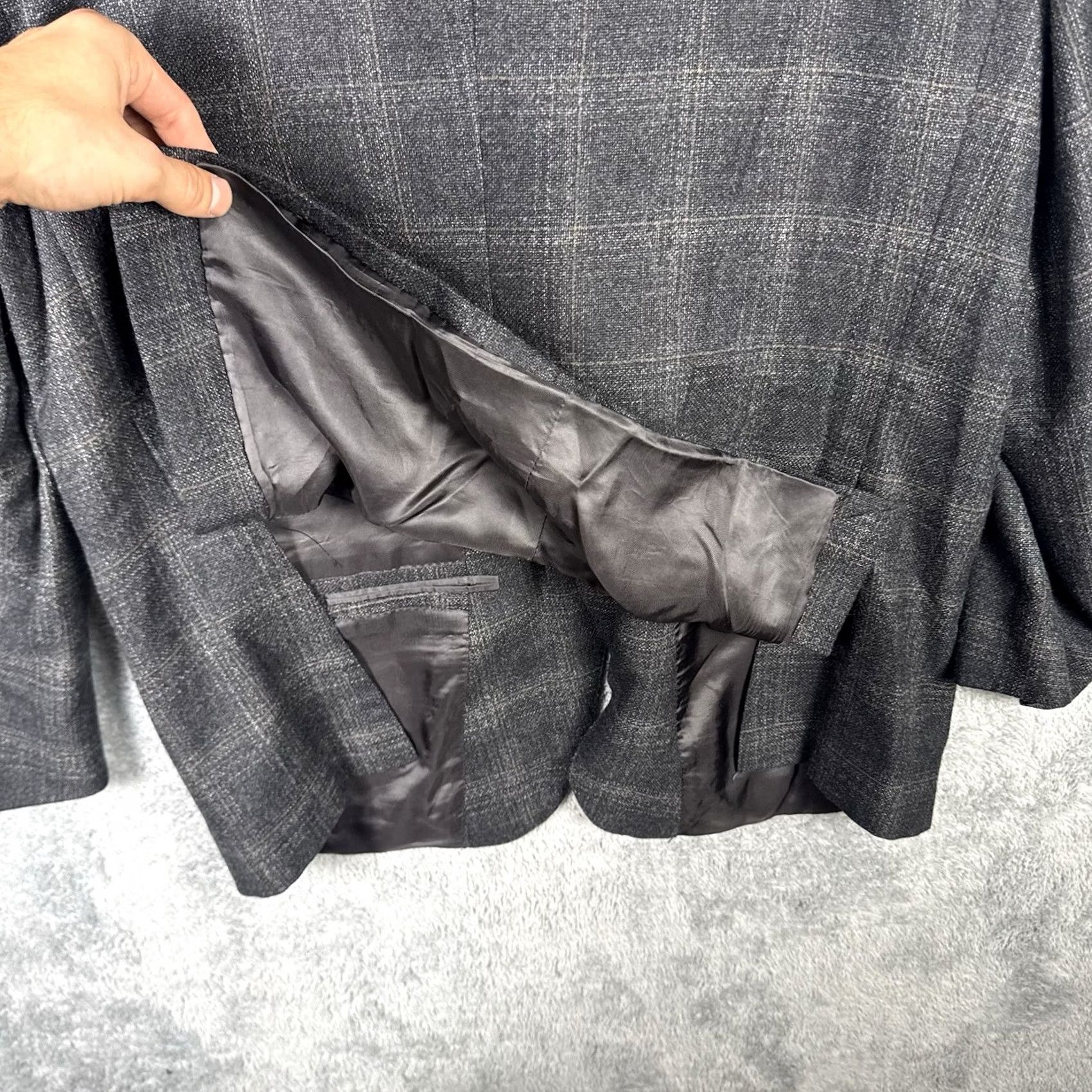 Vintage Samuelsohn 1923 SB Garner Blazer Men 46R Super 110s Sport Coat Wool Jacket Italy - Business & Formal Size 46R - 7 Thumbnail