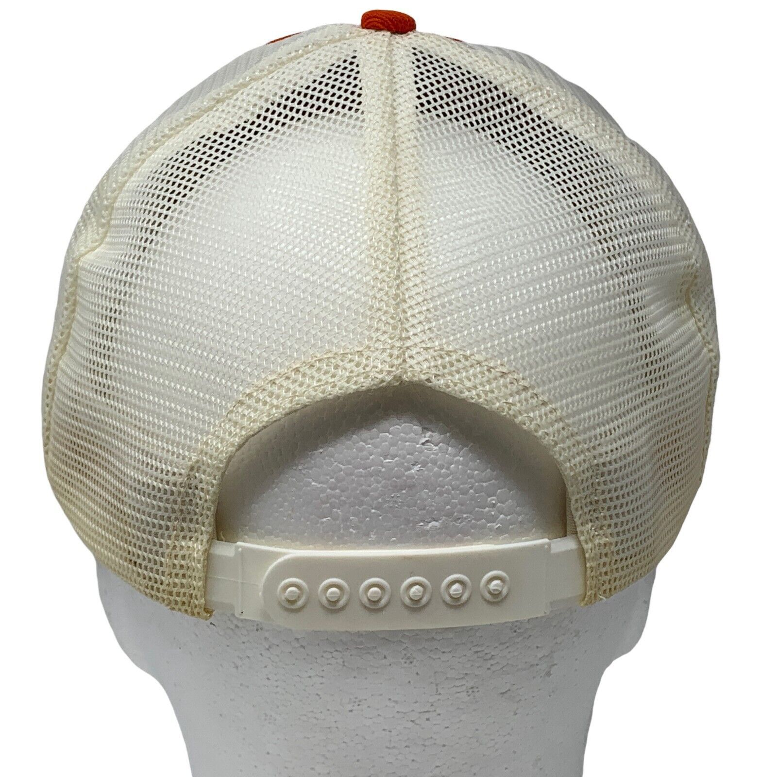 Vintage Vintage 80s Sportsmans Trucker Hat Baseball Cap Orange USA Size ONE SIZE - 3 Thumbnail