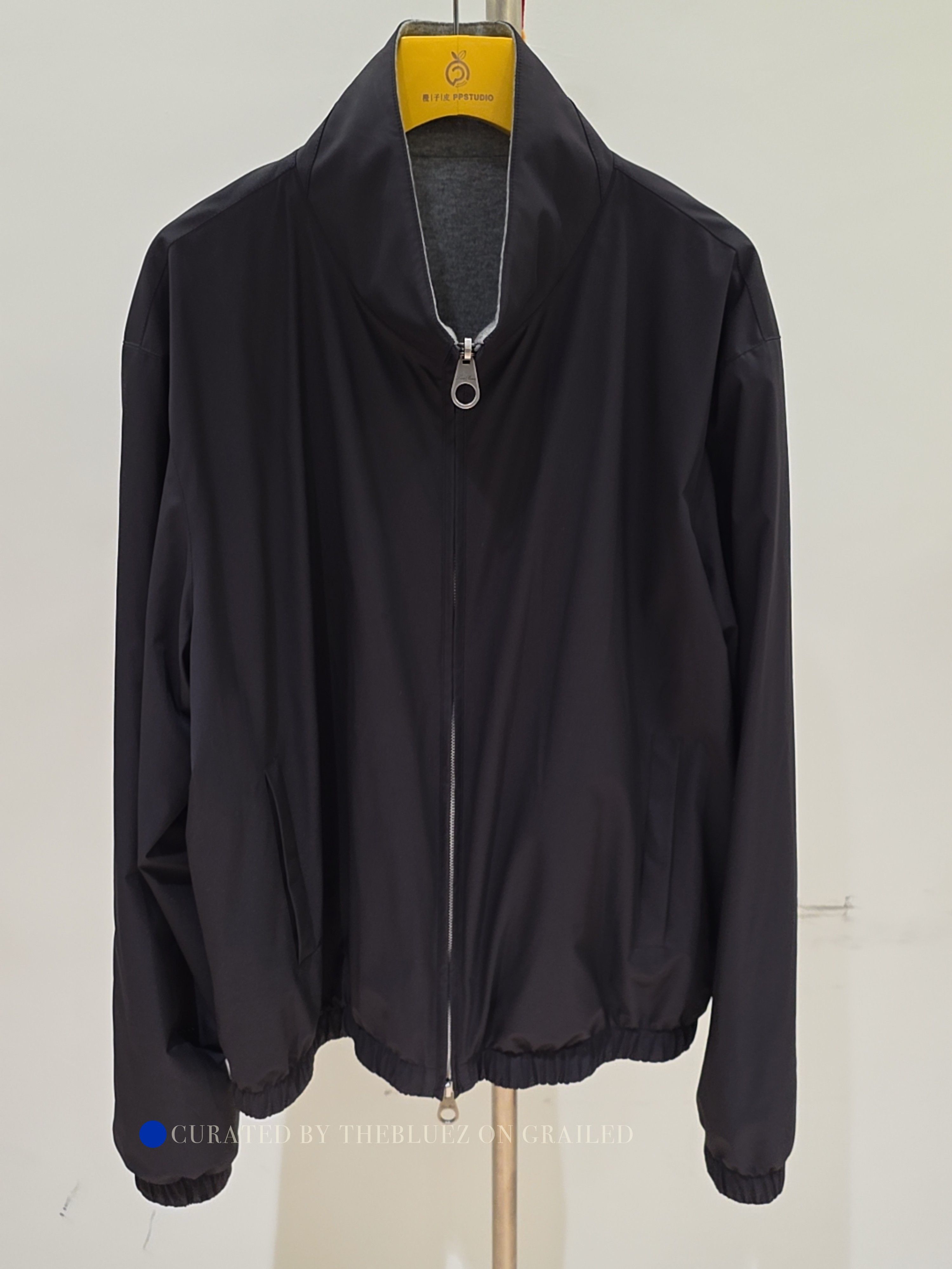 Loro Piana Black Zip-Front High Collar Bomber Jacket Size US L / EU 52-54 / 3 - 1 Thumbnail