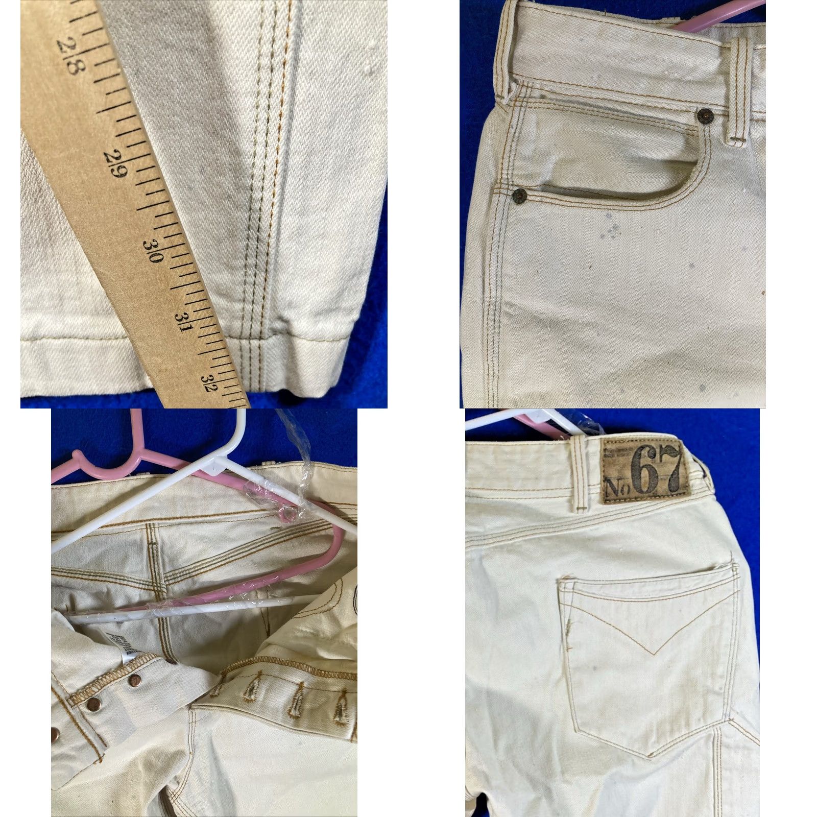 Polo Ralph Lauren Polo Ralph Lauren Jeans Mens 32 x 32 Beige Straight Paint Splatter Button Fly No 67 Kelly Jean Co Size US XS / EU 42 / 0 - 9 Thumbnail