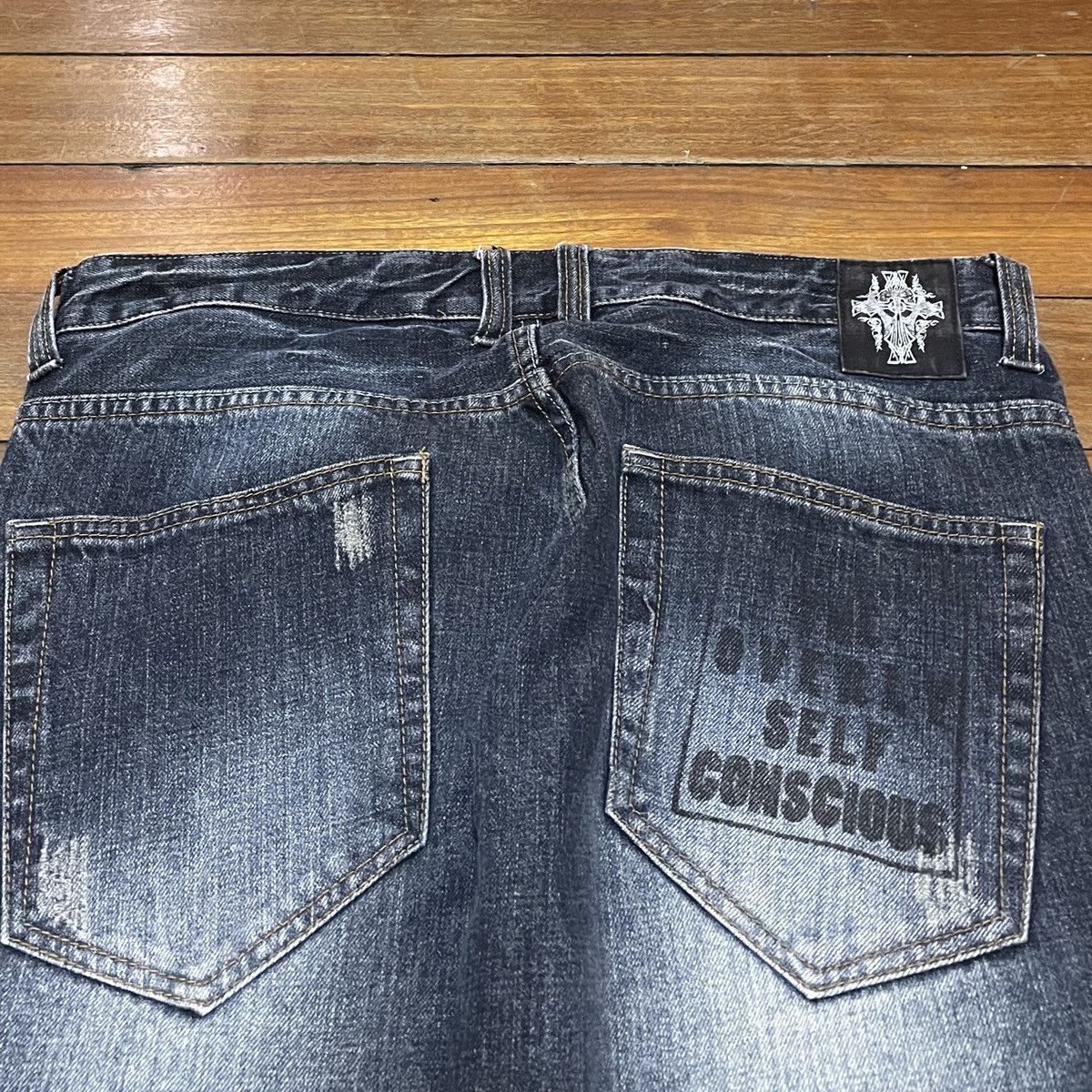 14th Addiction Rare Design Vintage Brand Wild Life Naked Girl Jeans 1990s Size US 35 - 4 Thumbnail