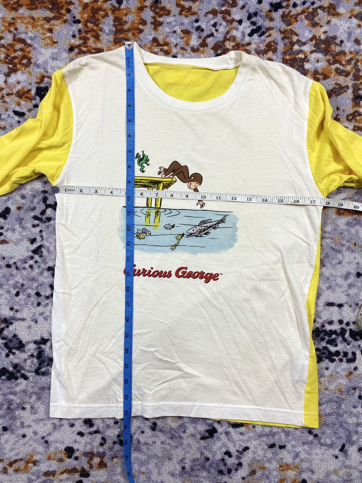Cartoon Network × Japanese Brand × Vintage Curious George Long sleeve tee fit to M Size US L / EU 52-54 / 3 - 6 Thumbnail