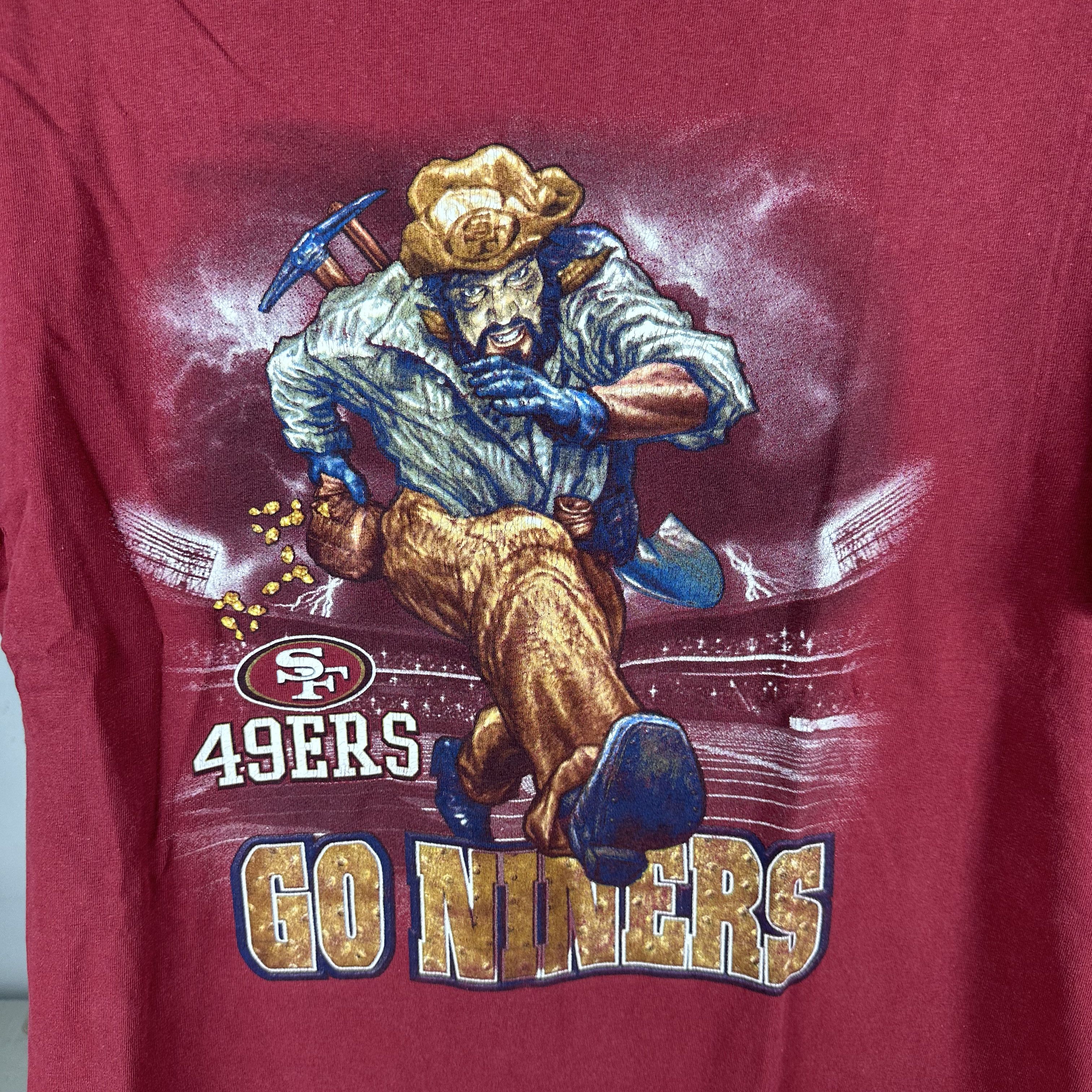 Vintage Vintage 90s San Francisco 49ers Go Niners NFL T-Shirt Size US XL / EU 56 / 4 - 2 Thumbnail