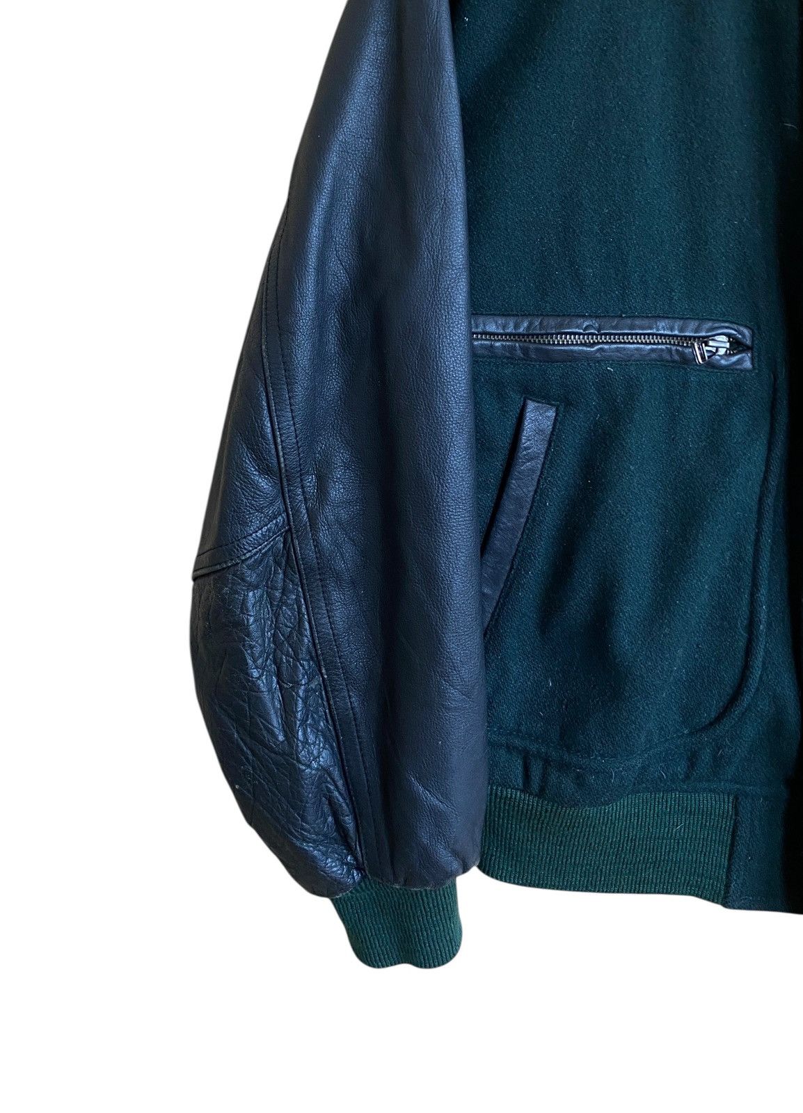 Vintage Vintage Brand Mike Birnies Varsity Leather Jacket 1970s Size US L / EU 52-54 / 3 - 4 Thumbnail