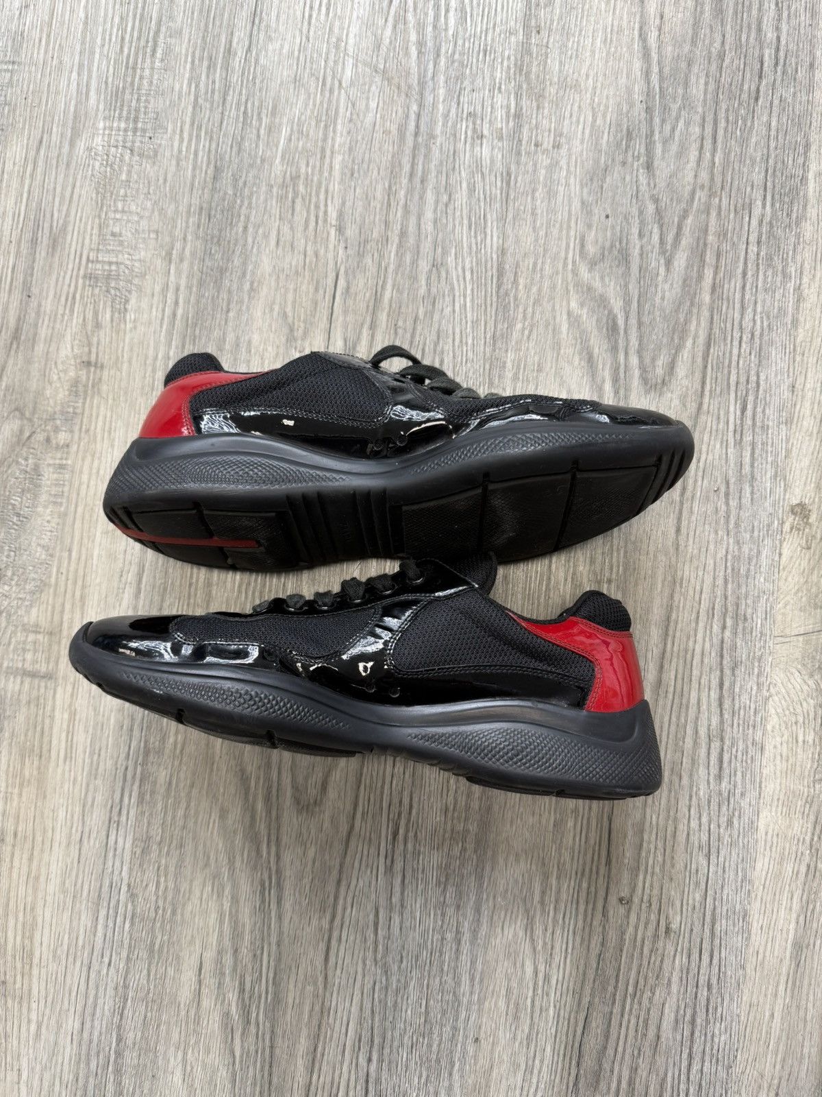 Prada Prada Cup Sneakers - Black / Red Size US 10.5 / EU 43-44 - 3 Thumbnail