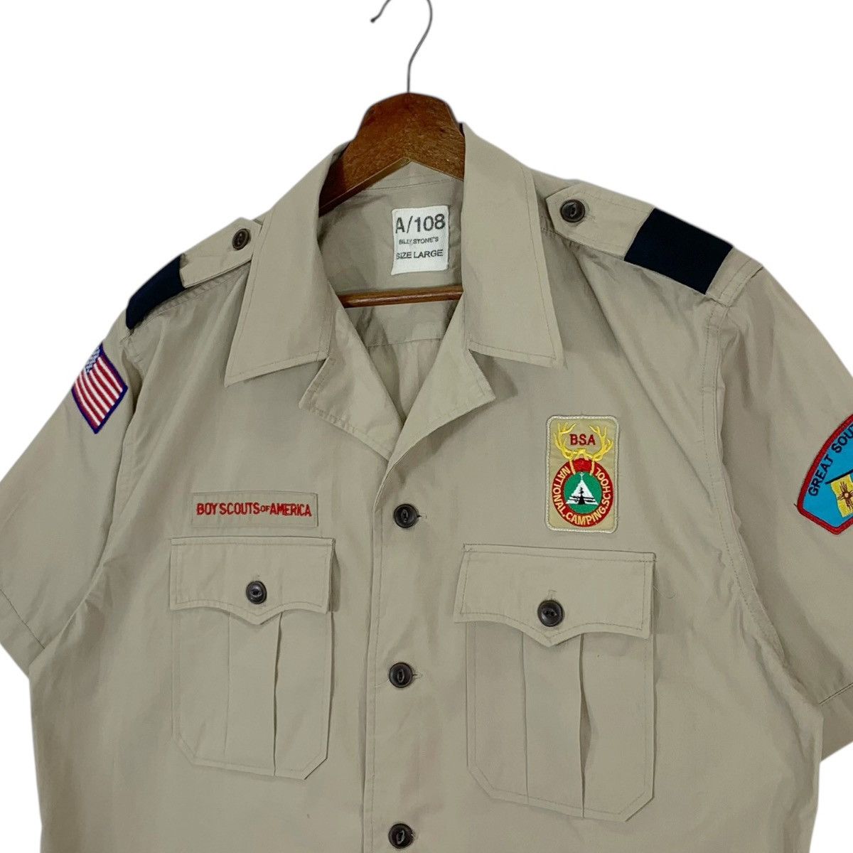 Vintage Vintage Billy Stone’s Boyscout Short Sleeve Shirt Size US L / EU 52-54 / 3 - 4 Thumbnail
