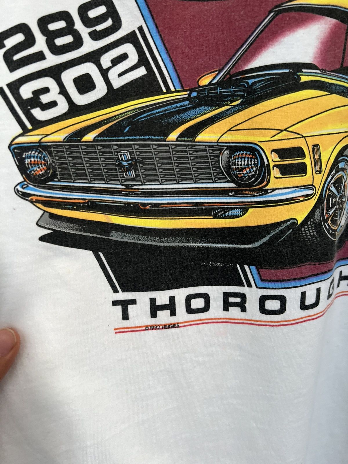 Hanes 1992 Herbies Mustang Spirit 289 302 Thorouhbreds Cars Tee Size US XXL / EU 58 / 5 - 4 Thumbnail