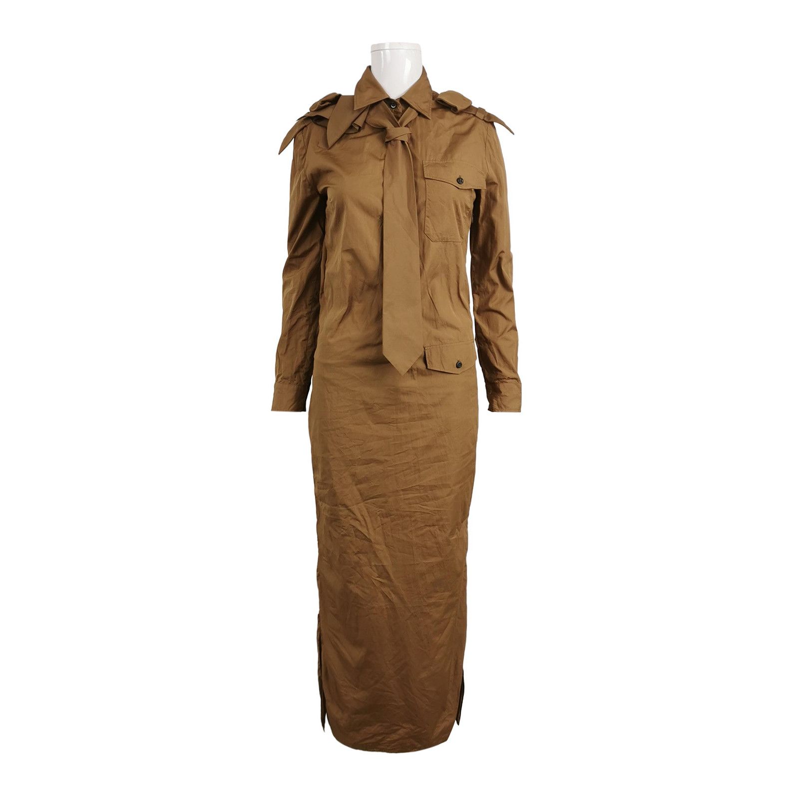Prada Prada Cotton Solid Color Dress Size 36 0079 Size US 36 / EU 52 - 1 Thumbnail