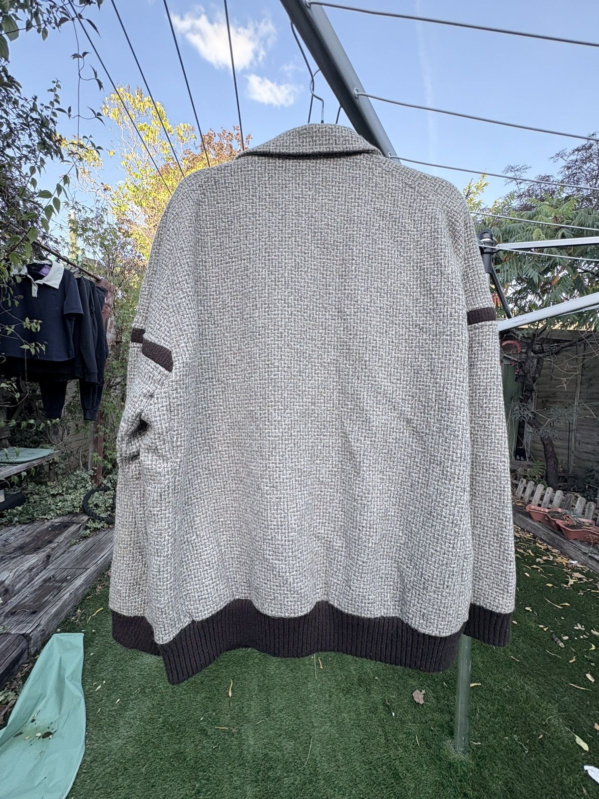 Alexandre Plokhov Vintage 1970s/80s Alexandre Wool Tweed Bomber Jacket Size US L / EU 52-54 / 3 - 2 Thumbnail