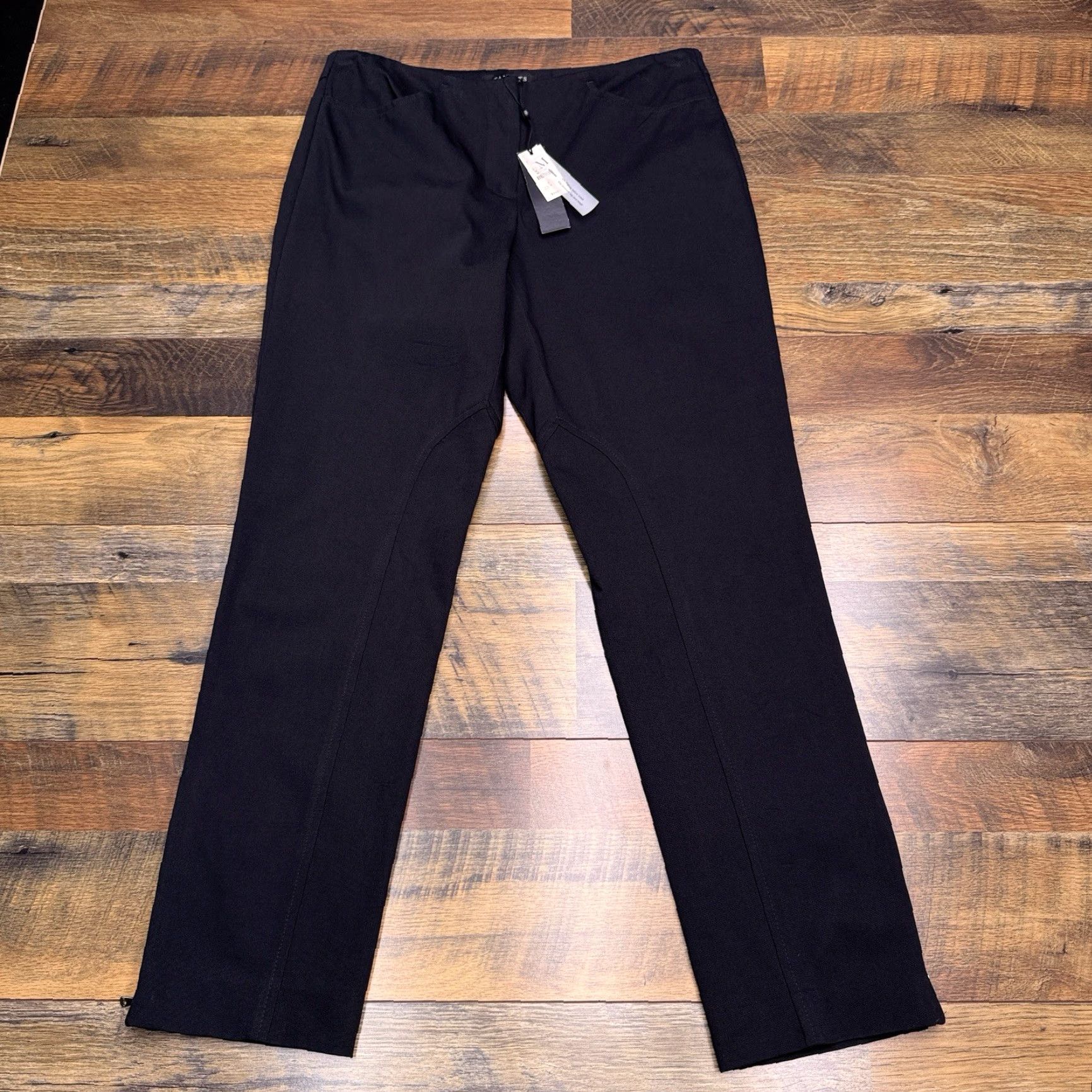 Talbots Talbots Black Stretch Twill Pants Womens 8 Mid Rise Slim Straight Flat Front Machine Washable City Preppy Dress Pants Women Size 30" / US 8 / IT 44 - 2 Thumbnail