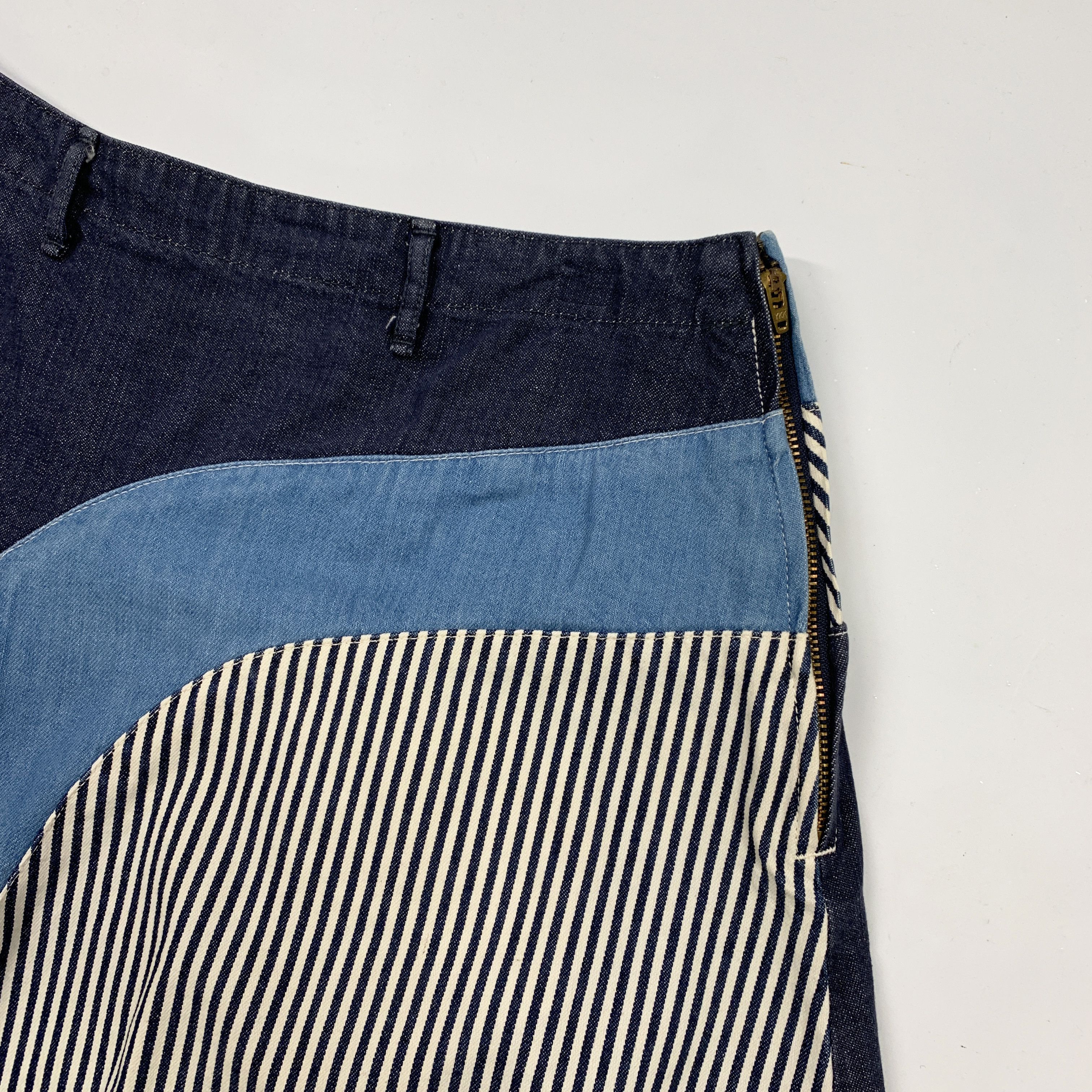 Kapital Flowy Patchwork Skirt (Denim) Size 29" - 4 Thumbnail