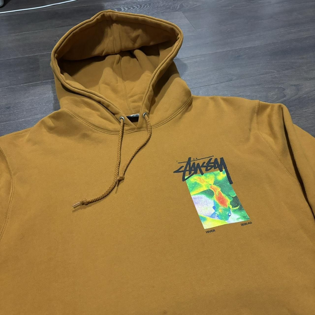 image of Classic Stussy Stonehenge Hoodie in Orange, Men's (Size XL)