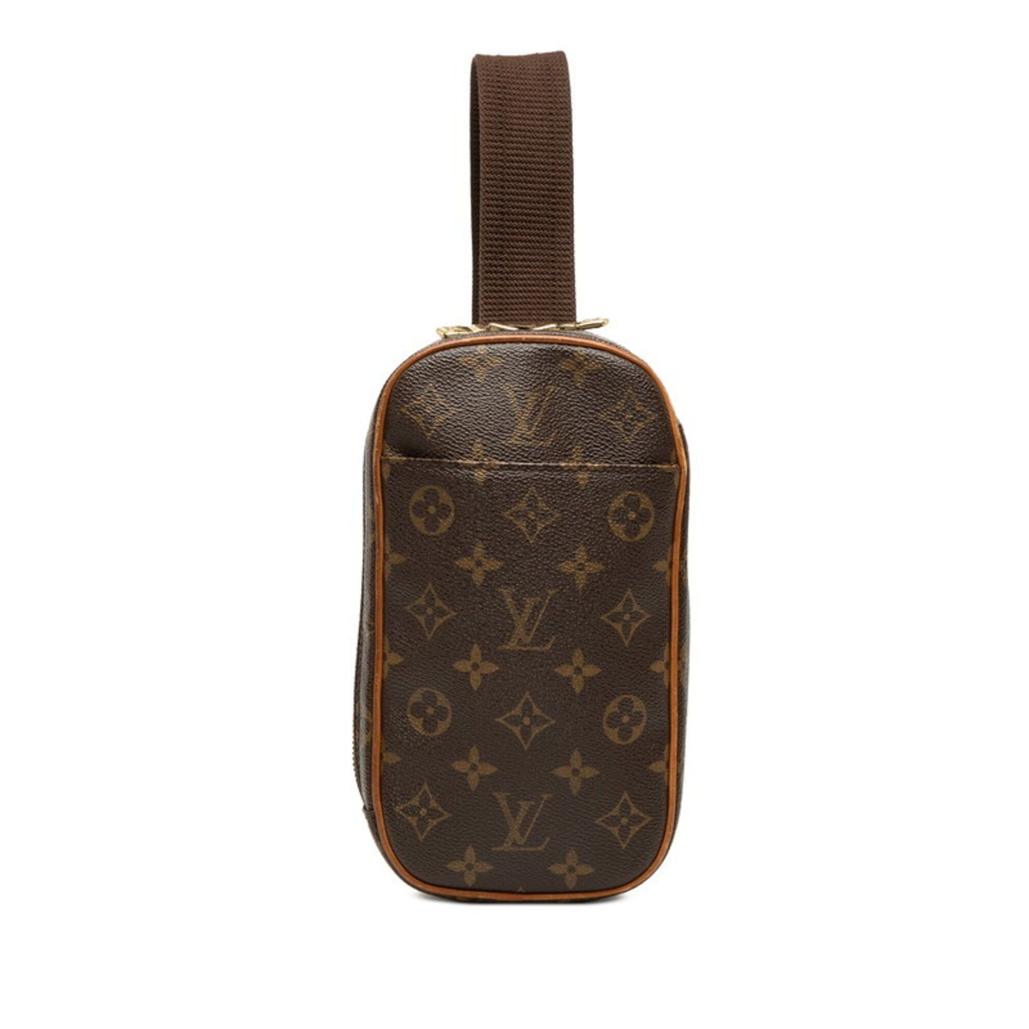 Louis Vuitton Louis Vuitton Monogram Pochette Gange Body Bag Waist M51870 Brown Leather Women's LOUIS VUITTON Size ONE SIZE - 1 Thumbnail