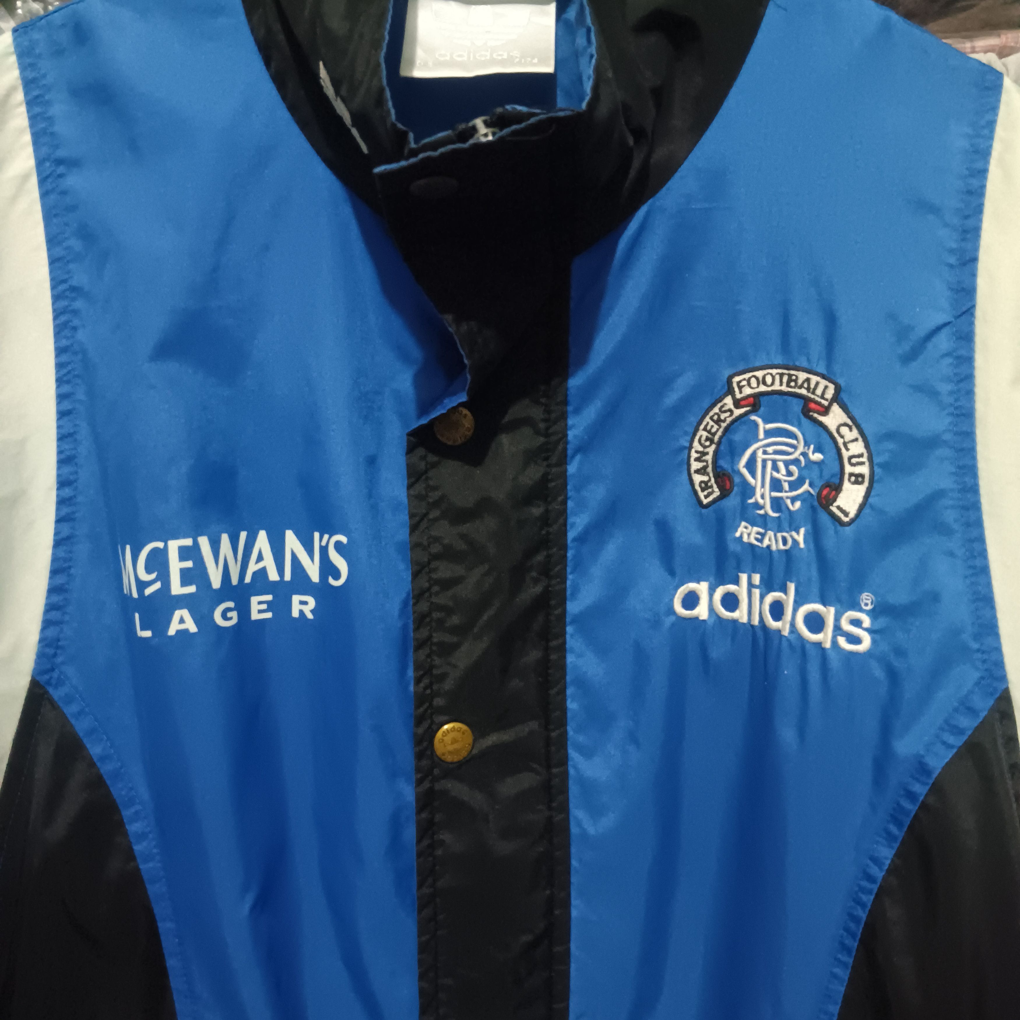 Vintage Vintage Adidas Rangers FC jacket Size US XL / EU 56 / 4 - 2 Thumbnail