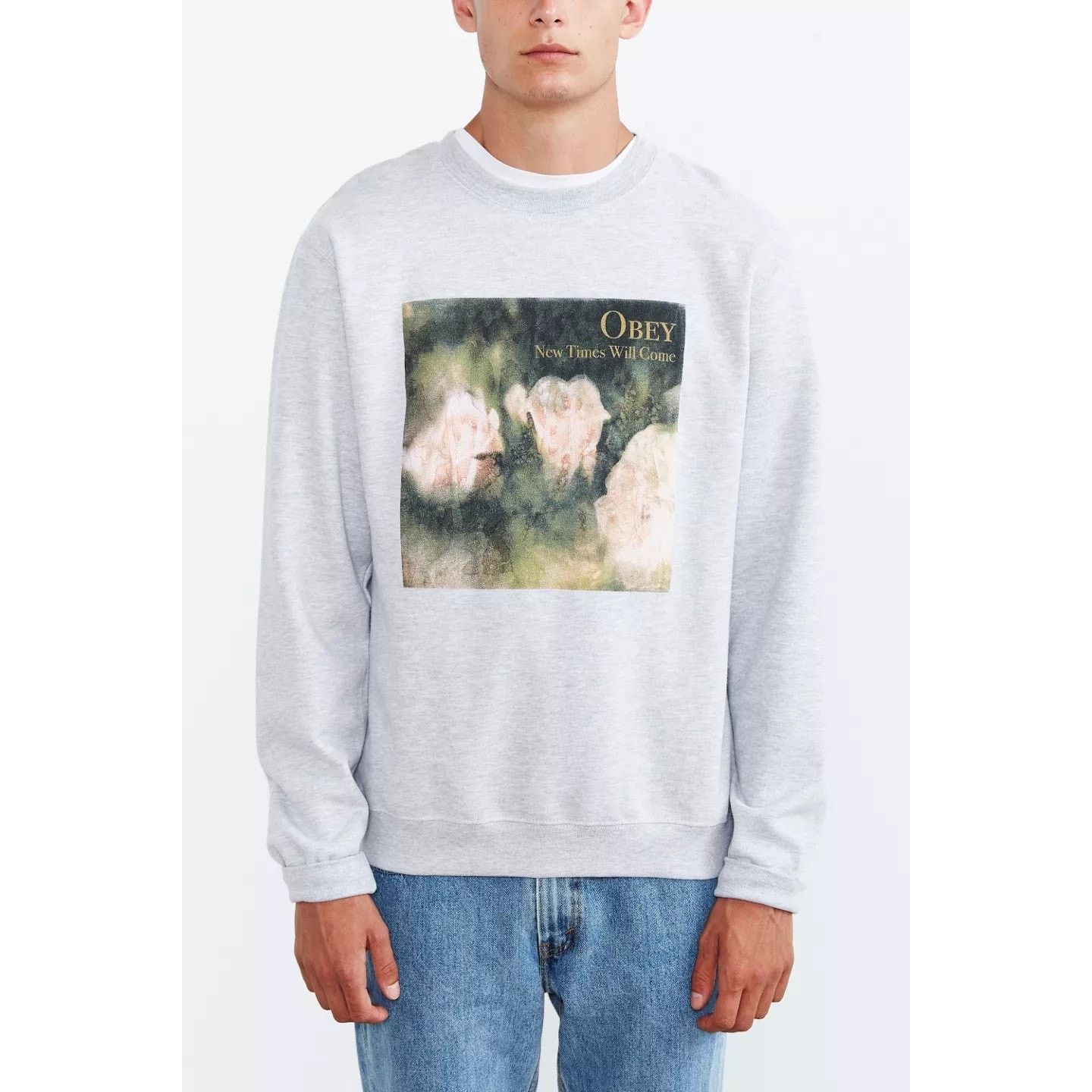 Obey Obey | New Times Will Come-Watercolor Effect-Sweatshirt| Med Size US M / EU 48-50 / 2 - 1 Thumbnail