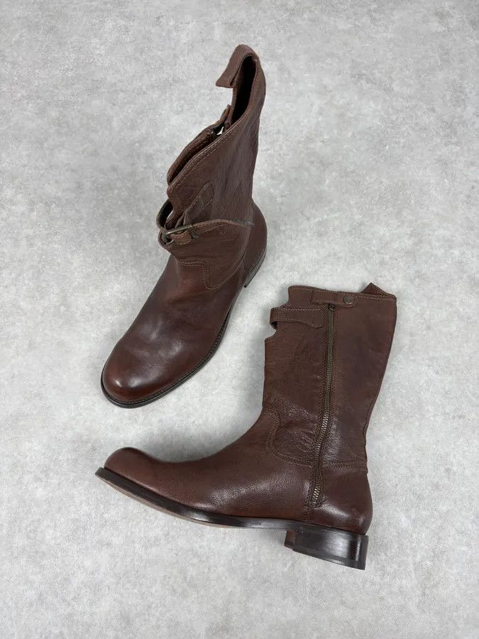 Dsquared2 AW2008 Dsquared2 Brown Ankle Leather Western Boots Size US 9 / EU 42 - 6 Thumbnail