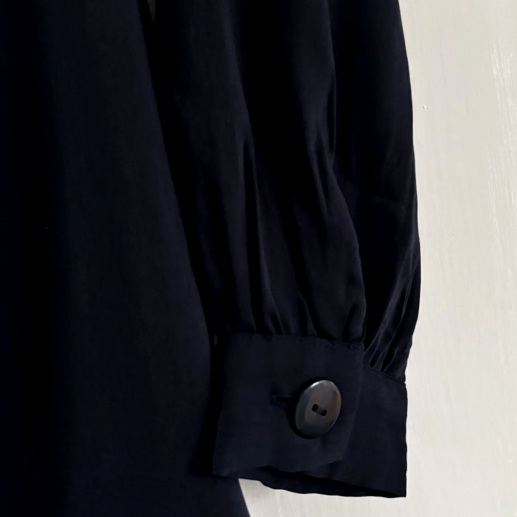 Vintage Vero Moda Dress Vmbaya L/S Short Women’s Small BNWT Navy Button Front Dress V-Neck Long Sleeve Size 28" / US 6 / IT 42 - 4 Thumbnail