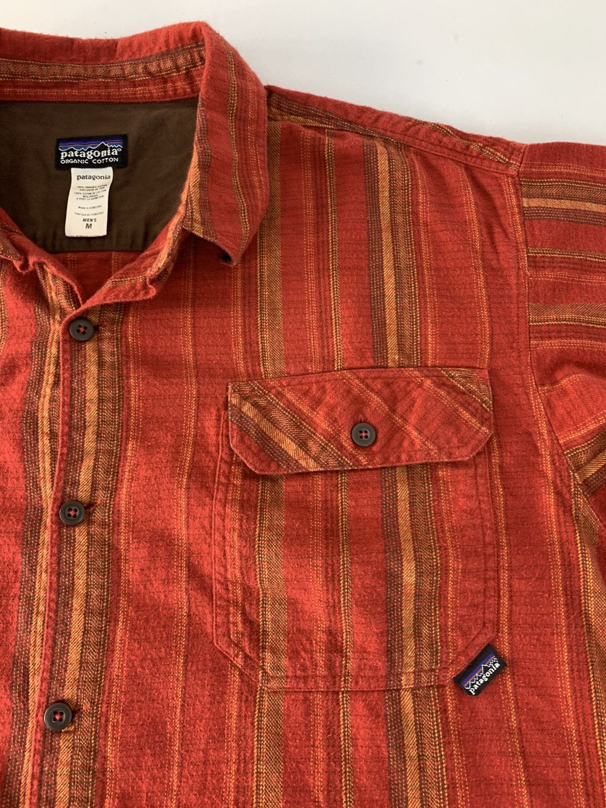 Patagonia Patagonia Red Stripe Cotton Stonewash Flannel Double Pockets Size US XL / EU 56 / 4 - 4 Thumbnail