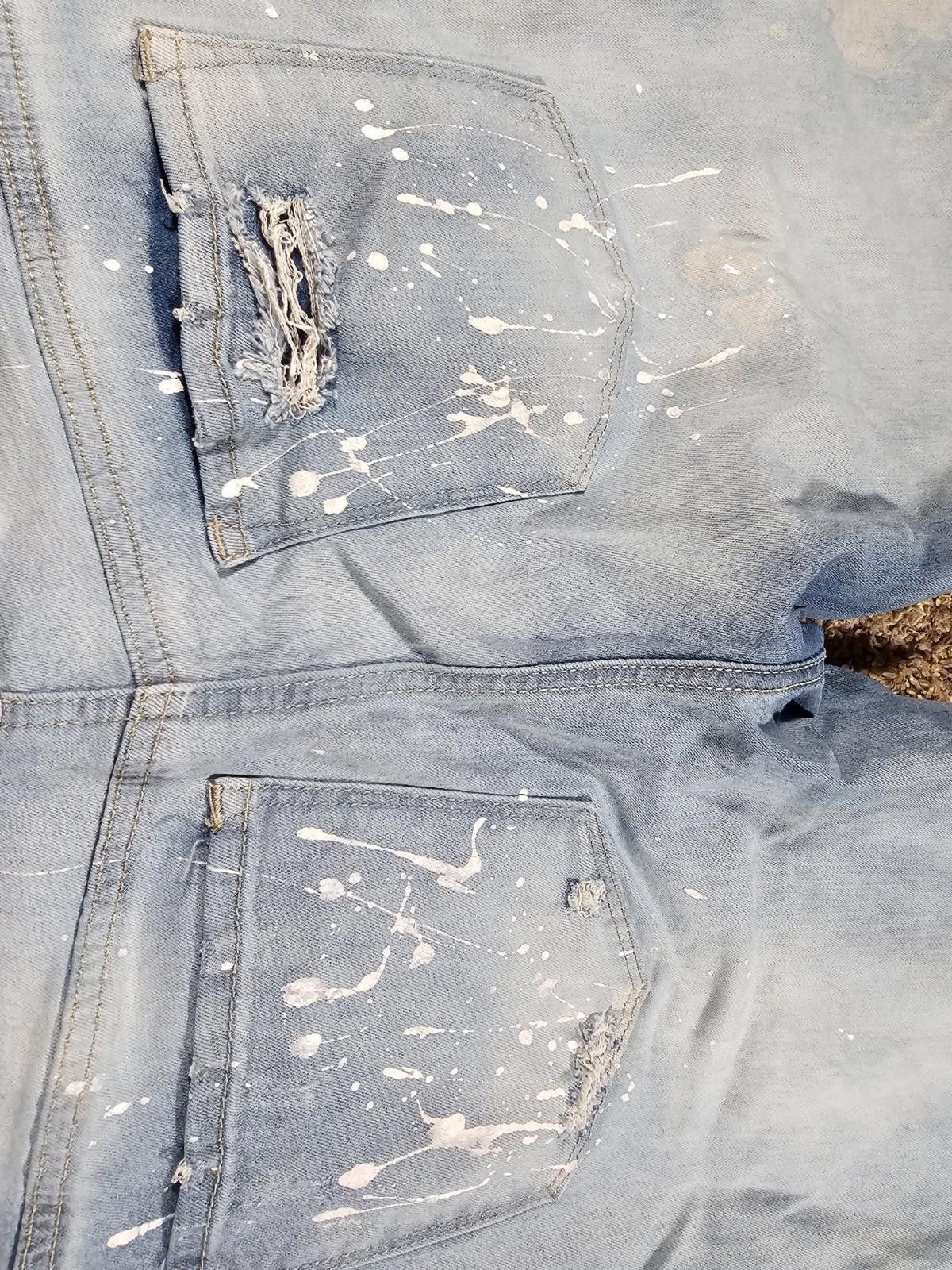 Designer Surprise Surprise Destroyed Jeans Large APPROX 30.5 x 29 Size 36" / US 14 / IT 50 - 7 Thumbnail