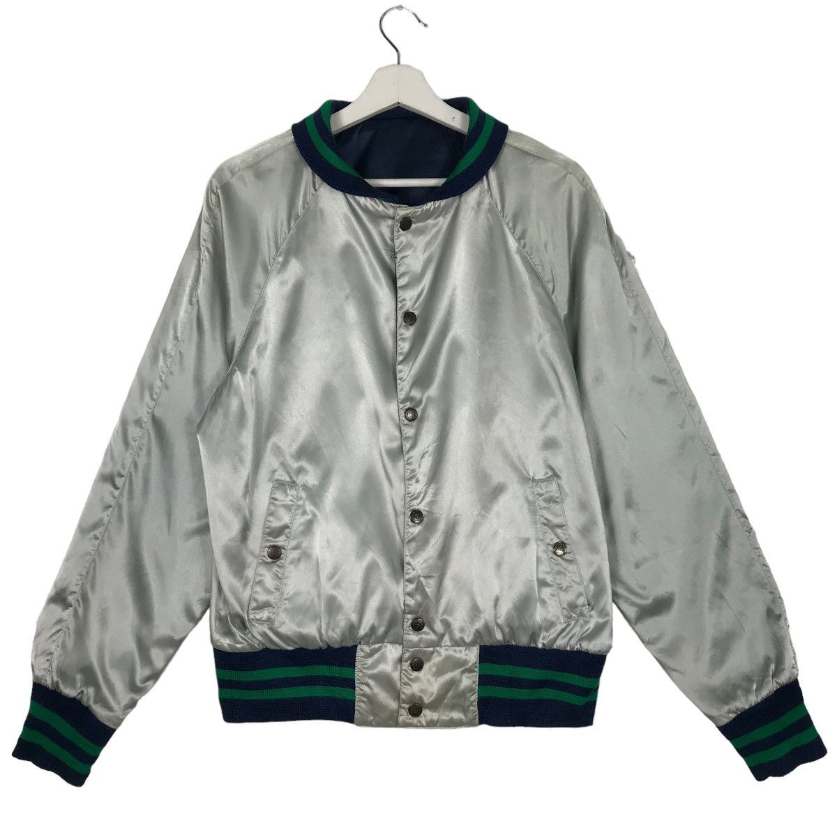 Ocean Pacific × Vintage 💥 VINTAGE 1980s OCEAN PACIFIC REVERSIBLE SATIN JACKET Size US M / EU 48-50 / 2 - 5 Thumbnail