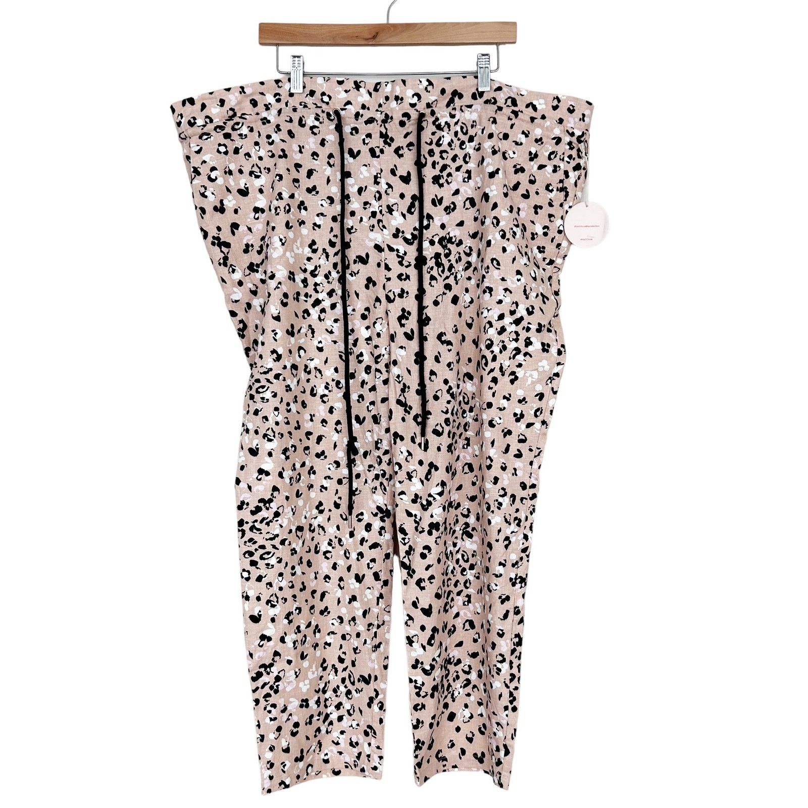 Other Camila Coelho Wren Linen Blend Leopard Print Pants Sz XL Size 38" / US 16 / IT 52 - 2 Thumbnail
