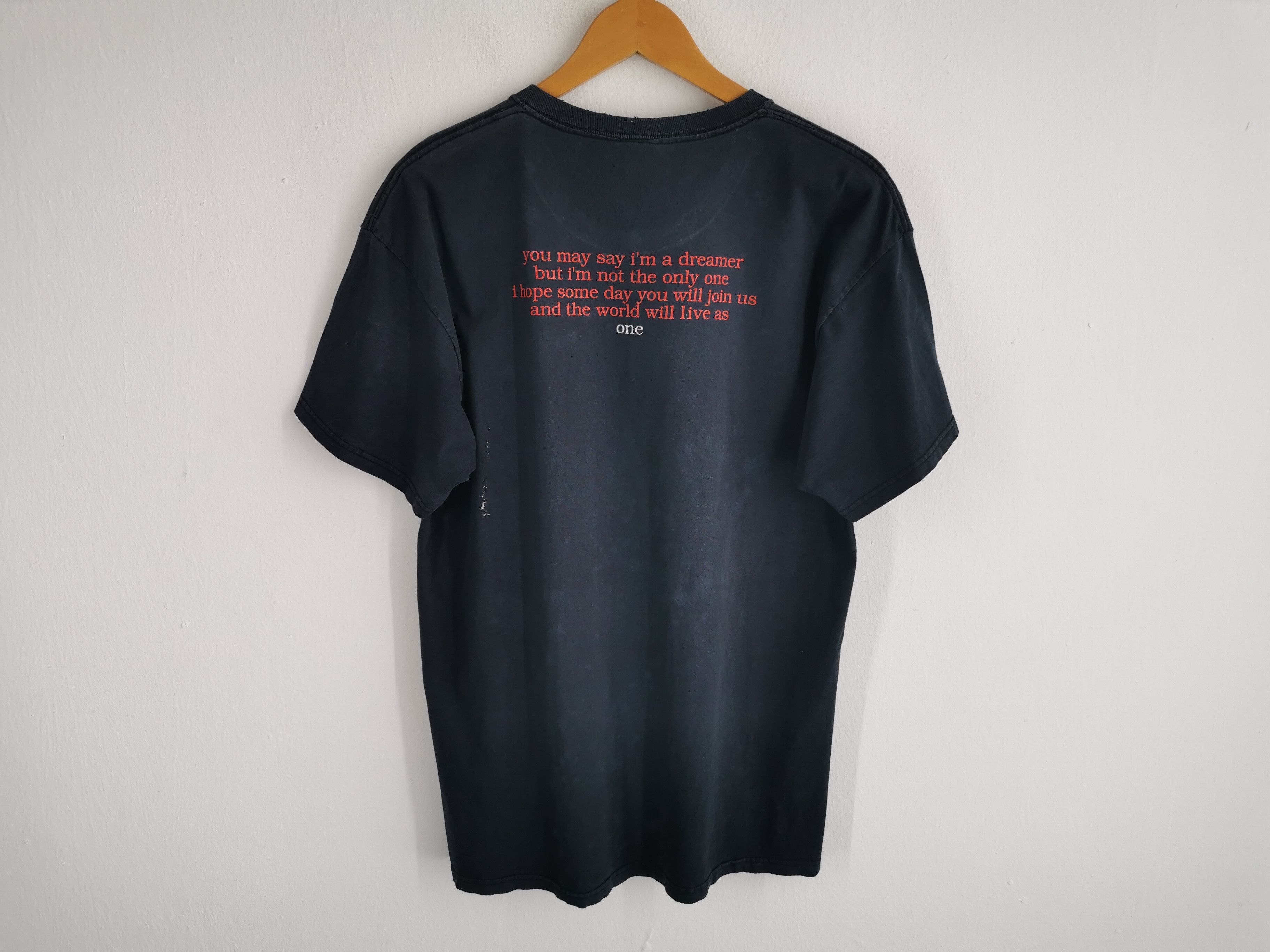 Vintage Distressed Vintage 90s John Lennon English Singer T Shirt Size US M / EU 48-50 / 2 - 2 Thumbnail
