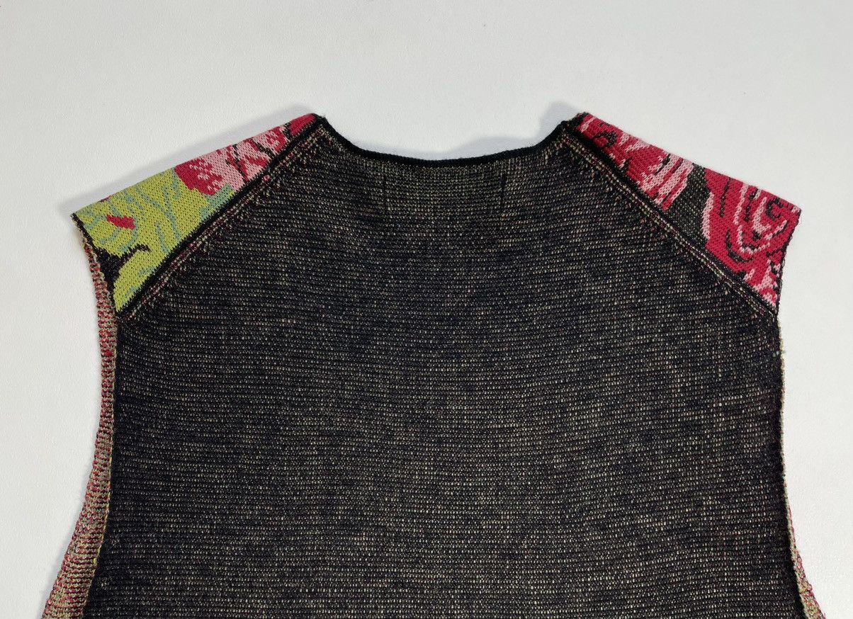 Comme des Garcons A/W 21 Rose Patterned Wool Sweater Vest Size US M / EU 48-50 / 2 - 10 Thumbnail