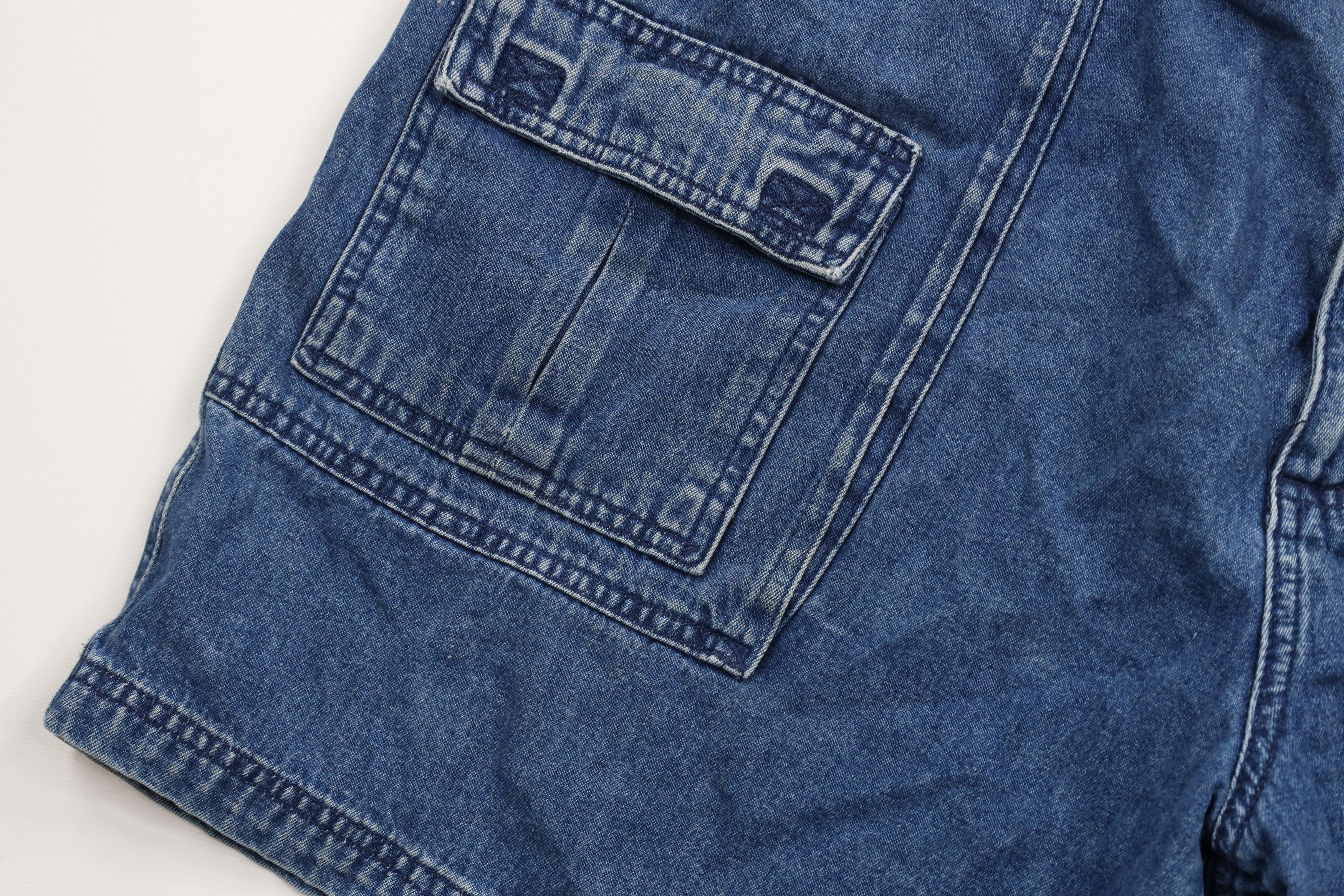 Vintage Vintage 90s Streetwear Above Knee Denim Cargo Shorts Jorts Size US 38 / EU 54 - 5 Thumbnail