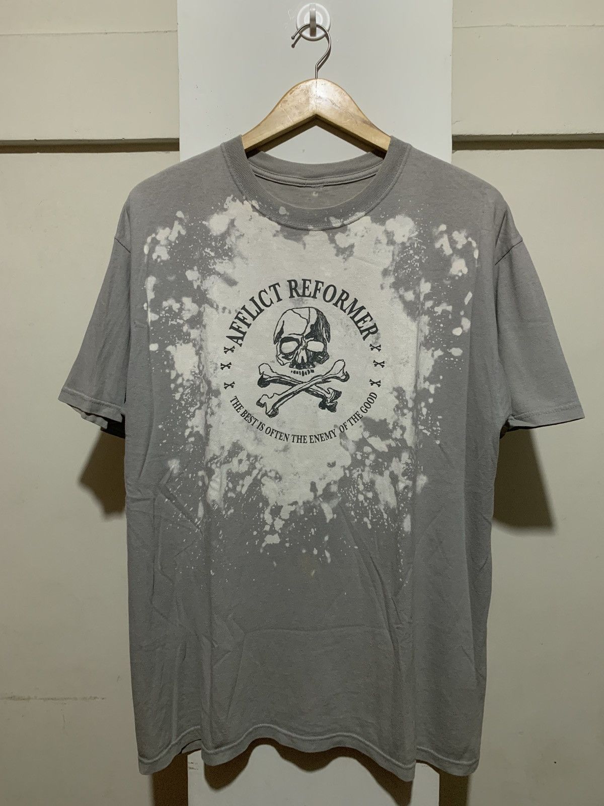 Japanese Brand Japanese Afflict Reformer Skull Poem Tie Dye Tee Shirt Size US XL / EU 56 / 4 - 1 Thumbnail