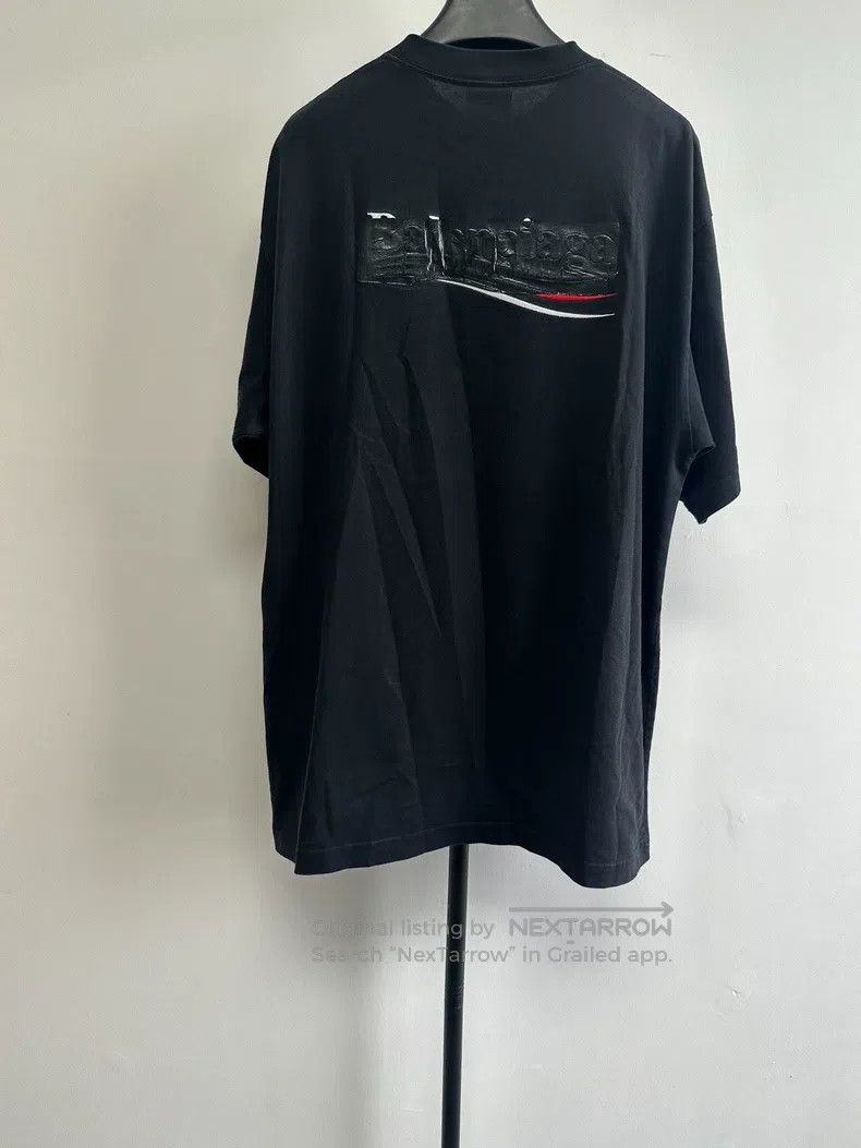 Balenciaga Balenciaga Logo Printed Concealed Neck Short Sleeve Size US XS / EU 42 / 0 - 2 Thumbnail
