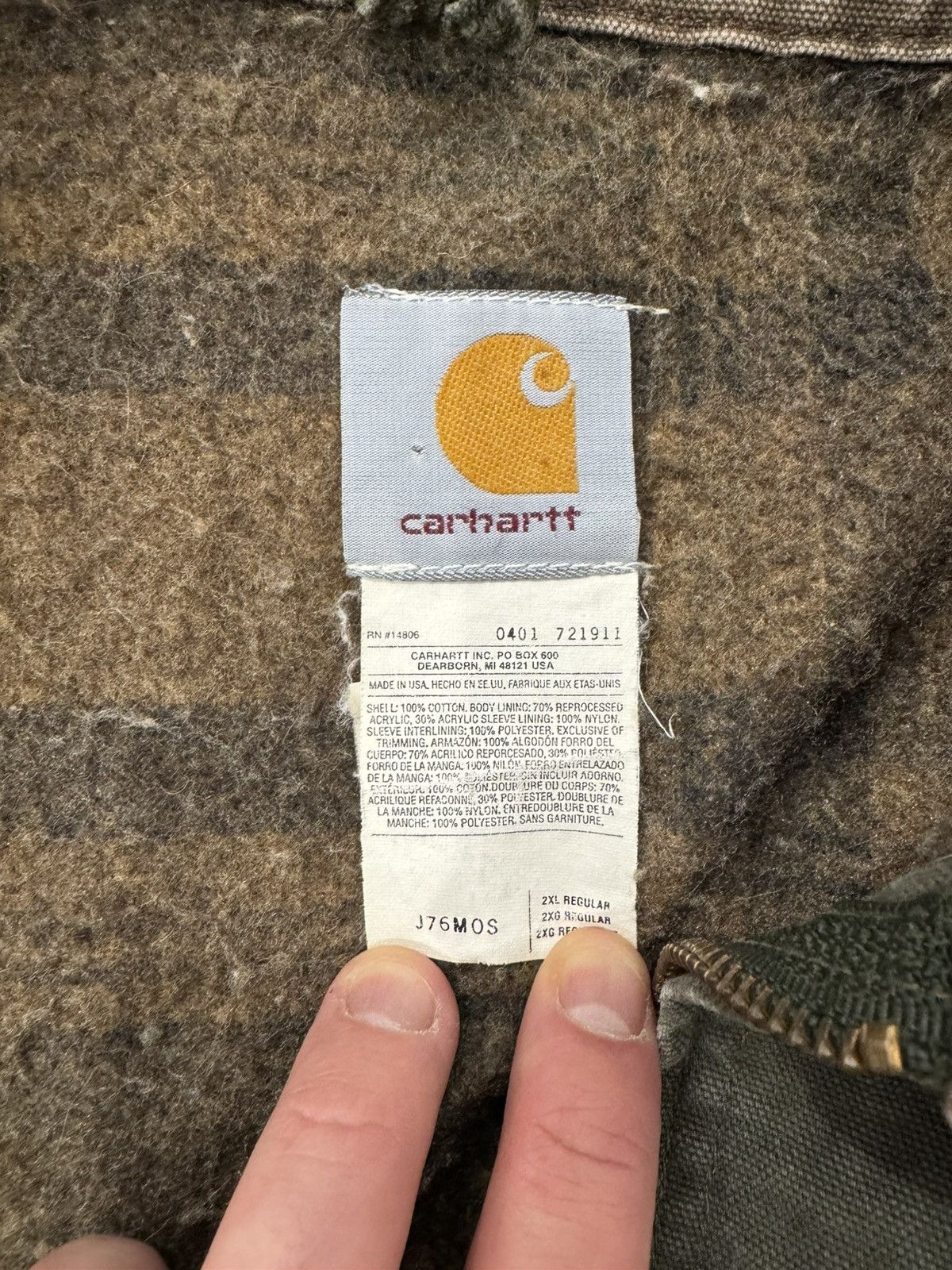 Carhartt Carhartt Detroit Jacket J76 Mos usa vintage og Size US XXL / EU 58 / 5 - 7 Thumbnail
