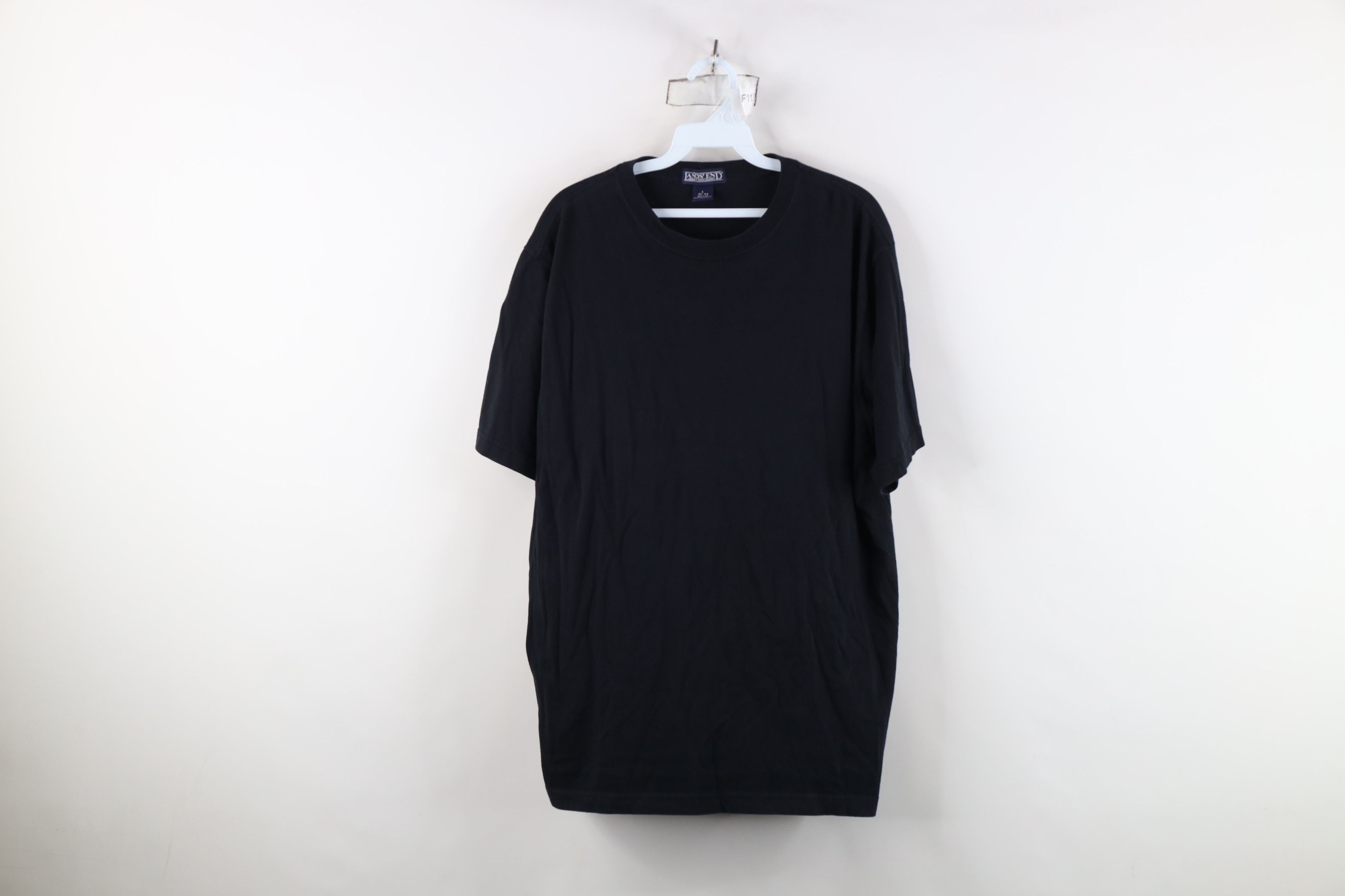 Lands' End Vintage 90s Y2K Lands End Heavyweight Cotton T-Shirt Black Size US L / EU 52-54 / 3 - 1 Thumbnail