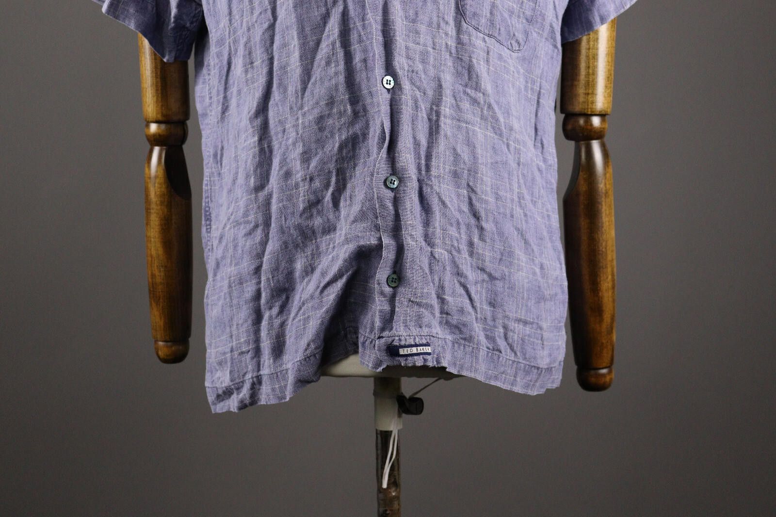 Ted Baker Ted Baker Shirt Specialist Linen Check Shirt Size 4 Size US M / EU 48-50 / 2 - 4 Thumbnail