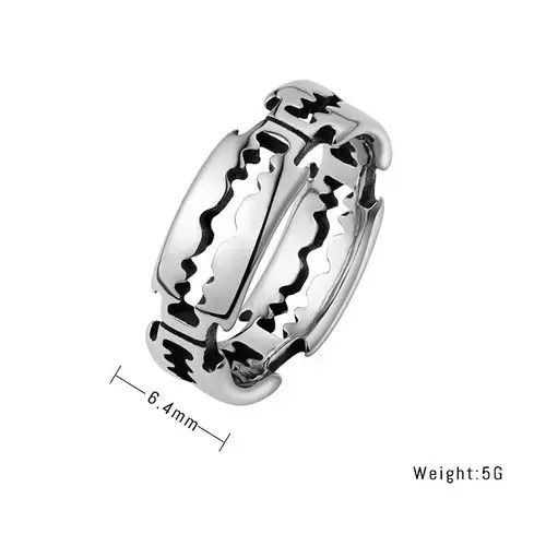 Designer × Jewelry Men Razor Blade Ring Size ONE SIZE - 3 Thumbnail