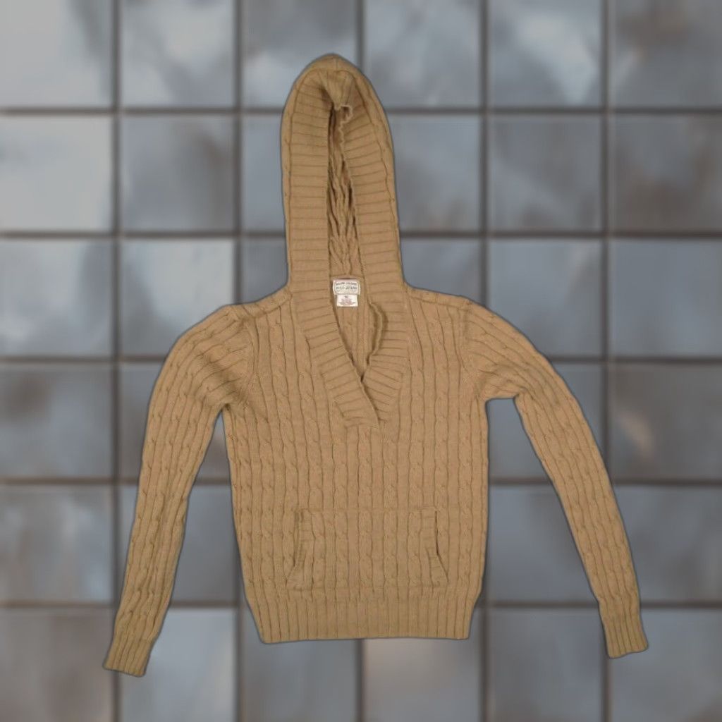 Ralph Lauren Ralph Lauren Polo Jeans Cable Knit Pullover Sweater Womens Medium Beige Hoodie Size M / US 6-8 / IT 42-44 - 1 Thumbnail