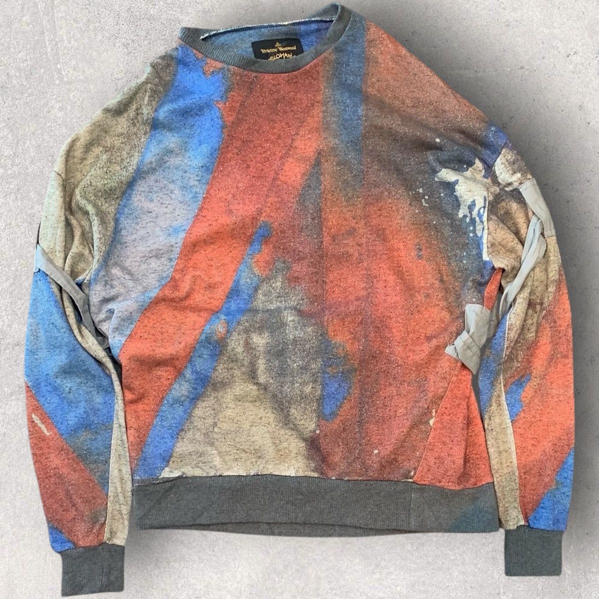 Vivienne Westwood Glitter Union Jack Flag Back Bondage Sweater Size US M / EU 48-50 / 2 - 2 Thumbnail