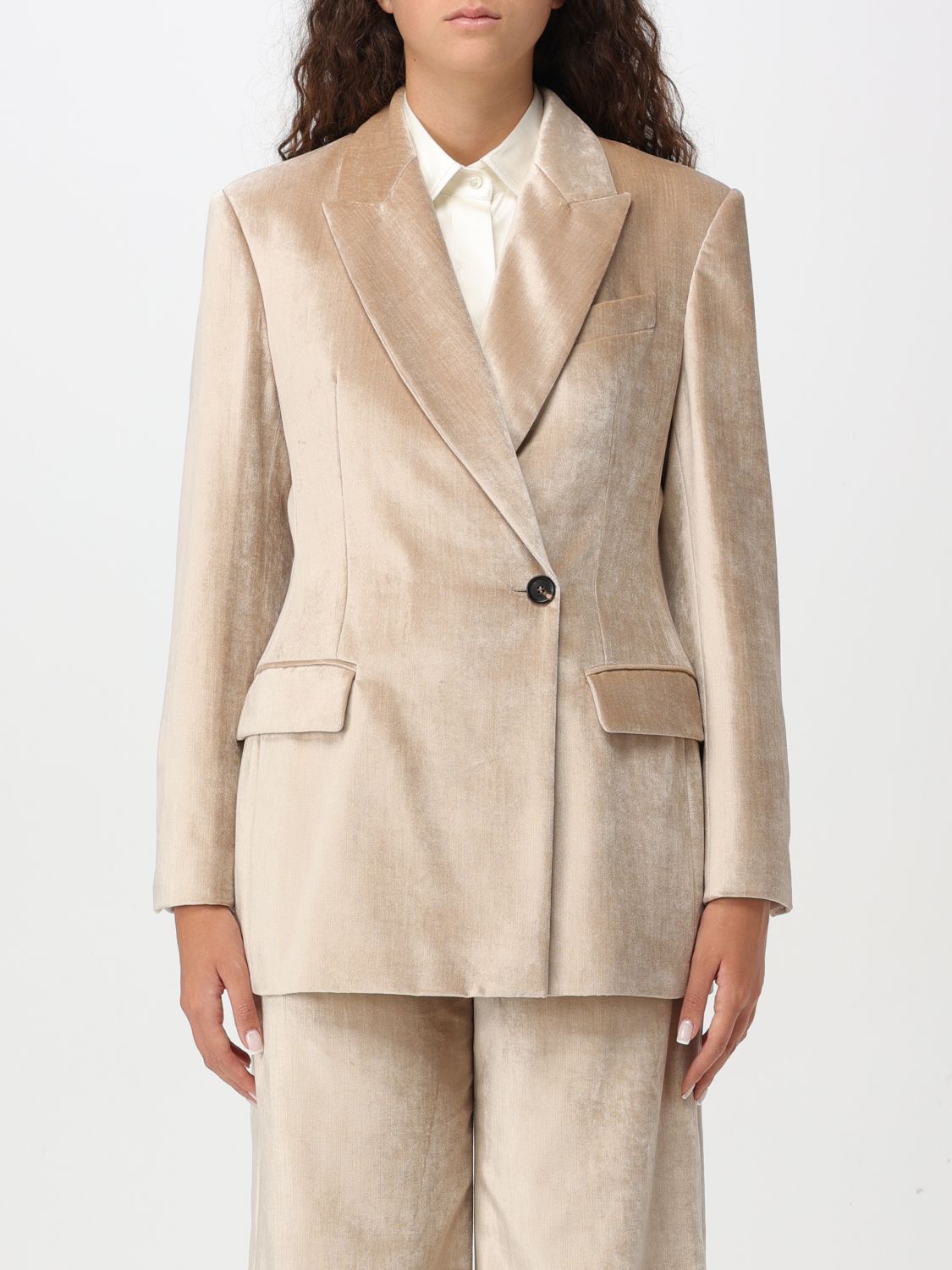 Brunello Cucinelli Blazer Woman Beige