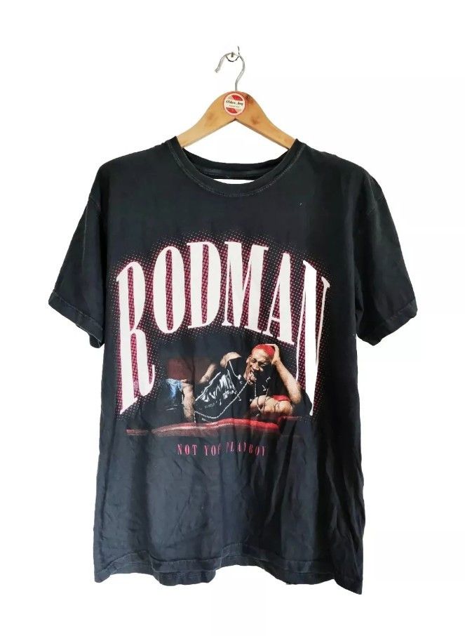 image of NBA x Vintage Dennis Rodman "not Your Playboy 2000S T-Shirt in Black, Men's (Size Large)
