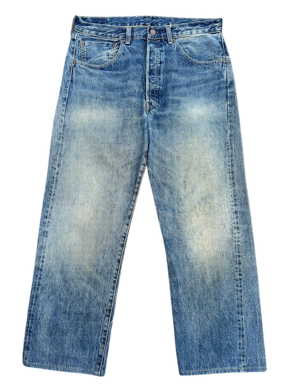 Kapital Levis Big E 501XX Selvedge Distressed Denim Jeans Size US 34 / EU 50 - 2 Thumbnail