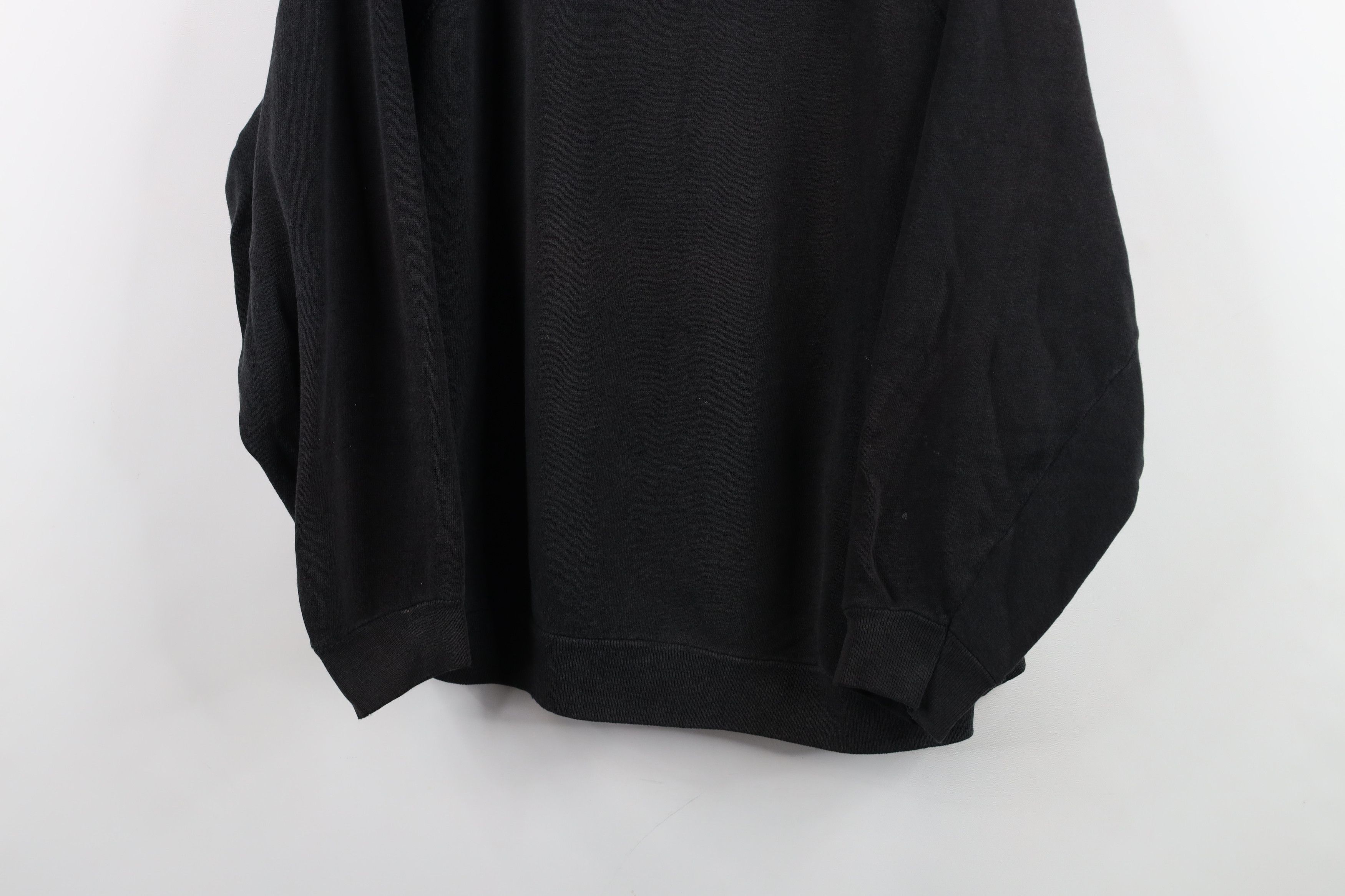 Vintage Vintage 70s 80s Streetwear Blank Boxy Fit Sweatshirt Black Size XL / US 12-14 / IT 48-50 - 3 Thumbnail
