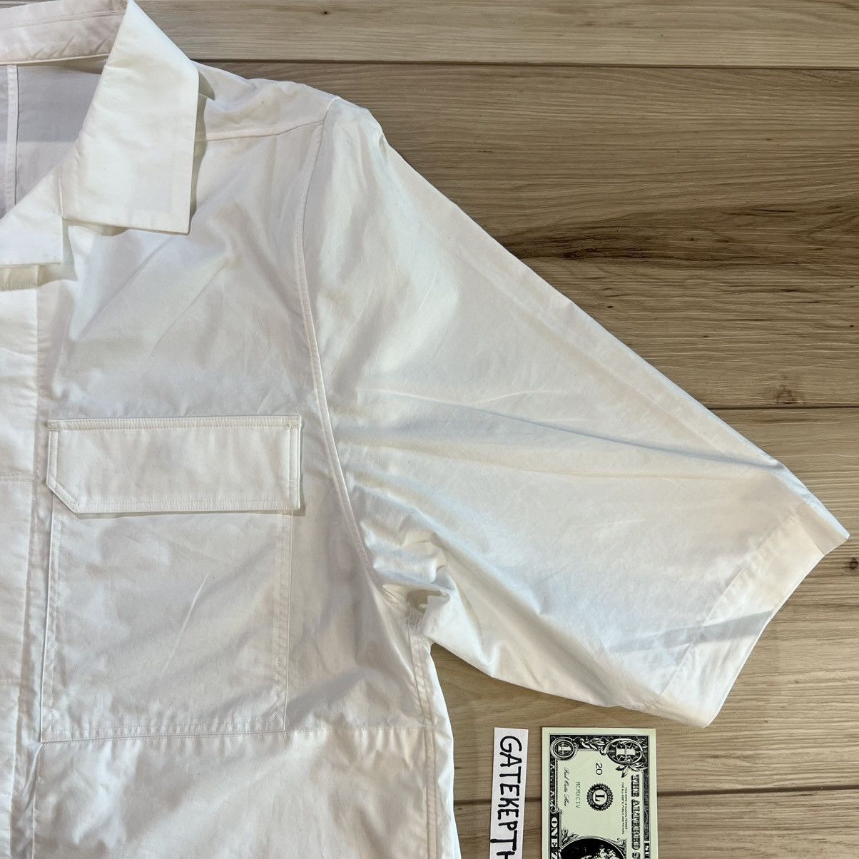Rick Owens Rick Owens Lido SS23 Magnum Button Down White Short Sleeve Size US M / EU 48-50 / 2 - 6 Thumbnail