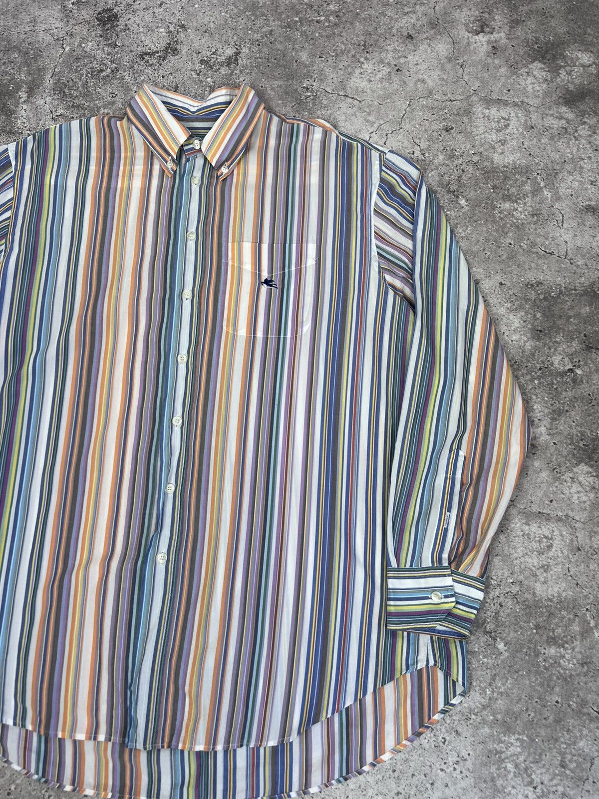 Etro Etro Striped Multicolor Shirt Button Up Long Sleeve Size US XL / EU 56 / 4 - 3 Thumbnail