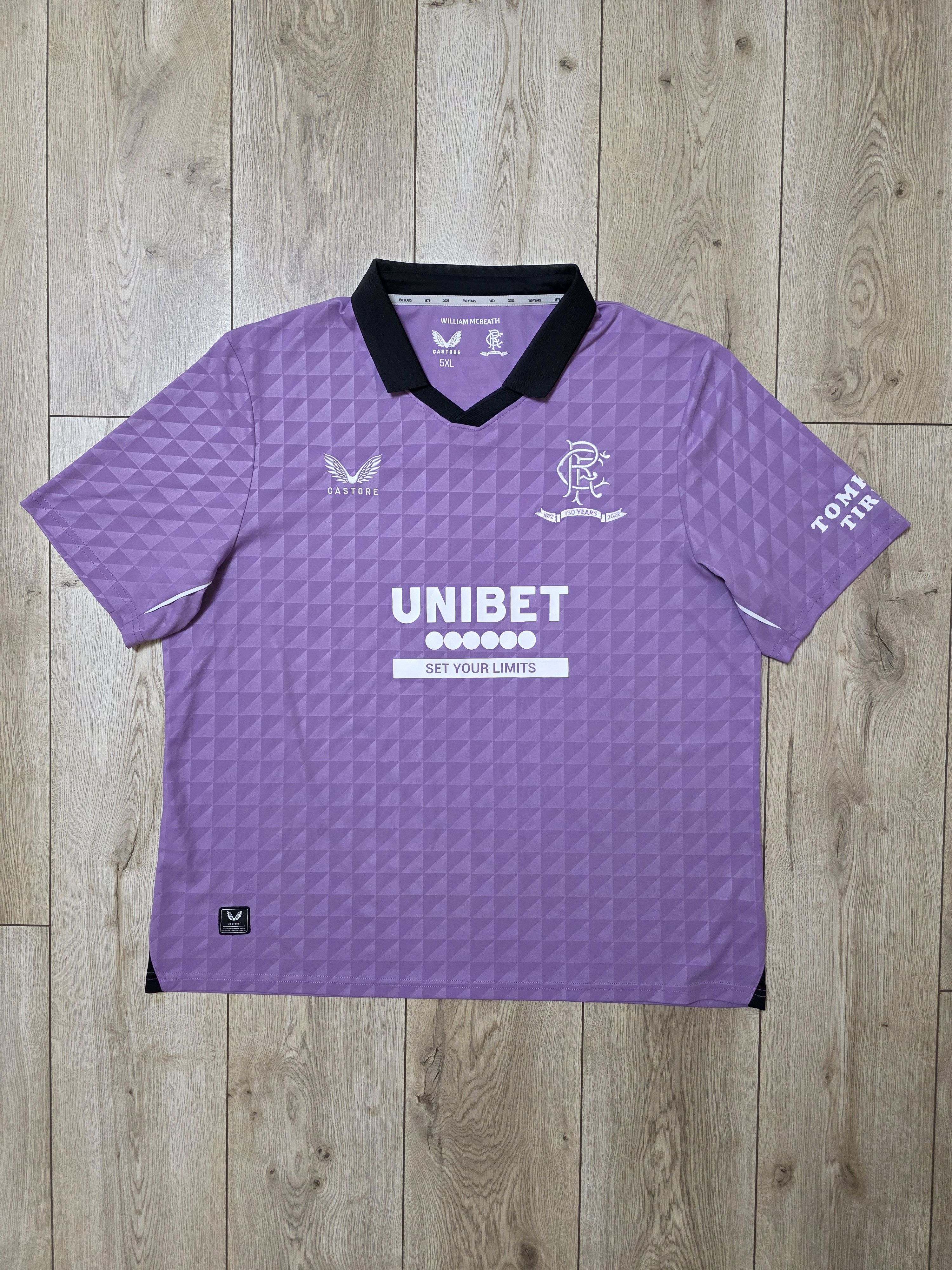 All Sport GLASGOW RANGERS 2022 THIRD FOOTBALL SHIRT SOCCER JERSEY 5XL Size US XXL / EU 58 / 5 - 1 Thumbnail