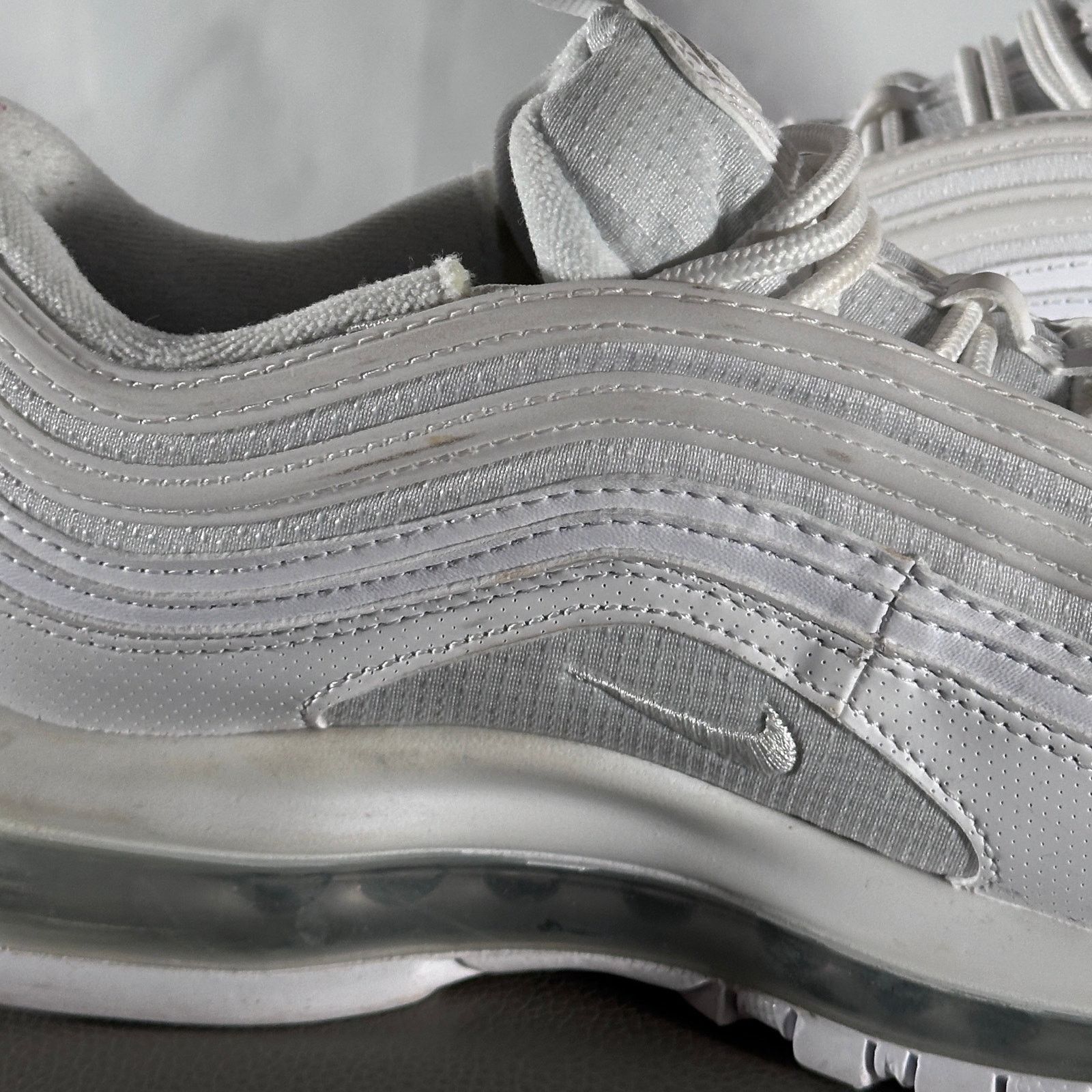 Nike Air Max 97 White Metallic Silver Size US 8.5 / IT 38.5 - 11 Thumbnail