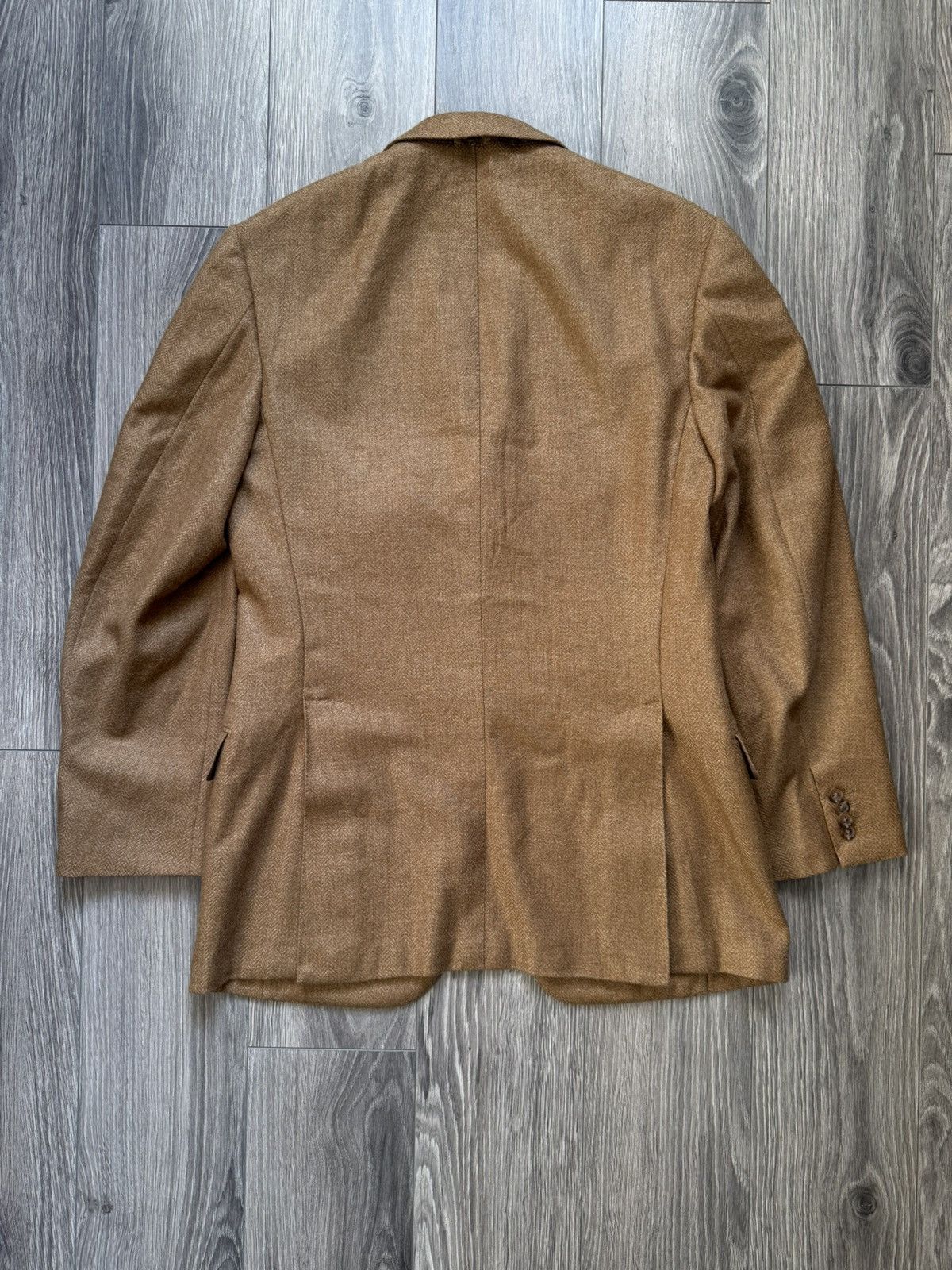 Ermenegildo Zegna Ermenegildo Zegna lana/camello/silk blazer jacket 48R Size 48R - 6 Thumbnail