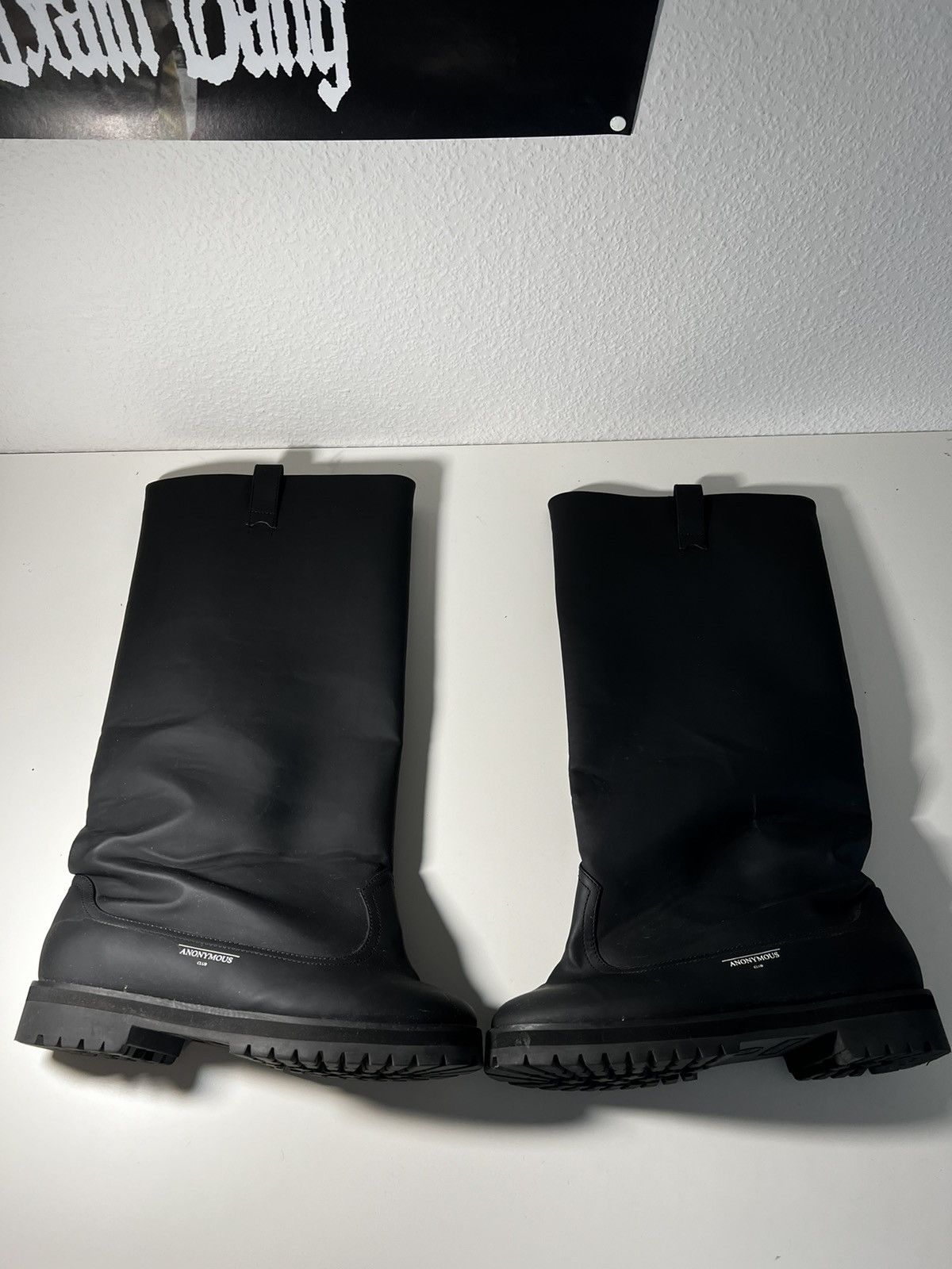 image of Anonymous Club By Shayne Oliver Shaft Boots in Black, Men's (Size 11)
