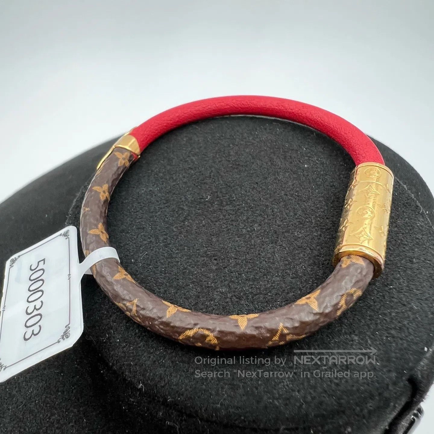 Louis Vuitton Louis Vuitton sizeM Red and brown color combination metal b Size ONE SIZE - 3 Thumbnail