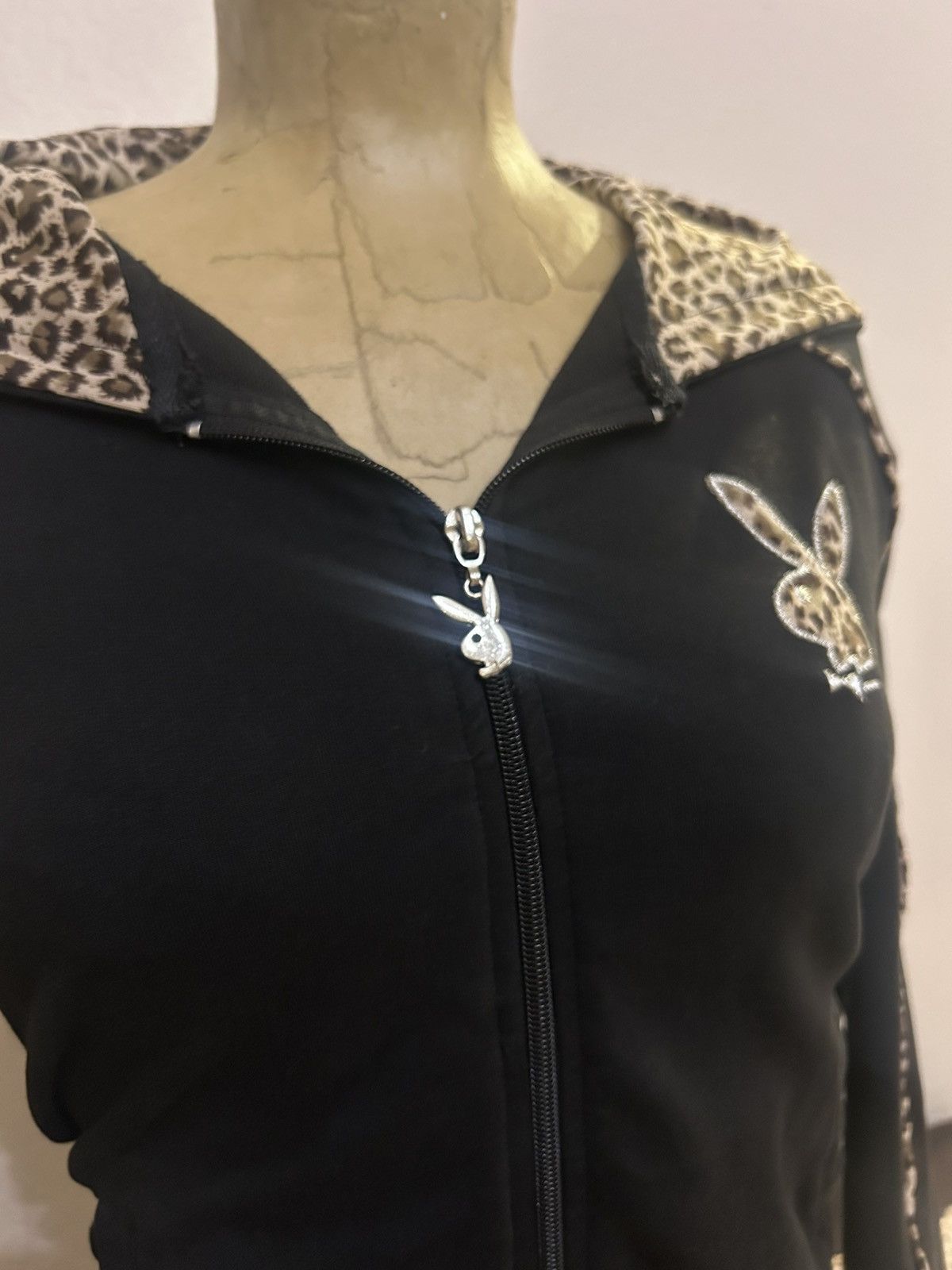 Playboy Vintage 90s/2000s Playboy Leopard Print Zip Up Size M / US 6-8 / IT 42-44 - 5 Thumbnail