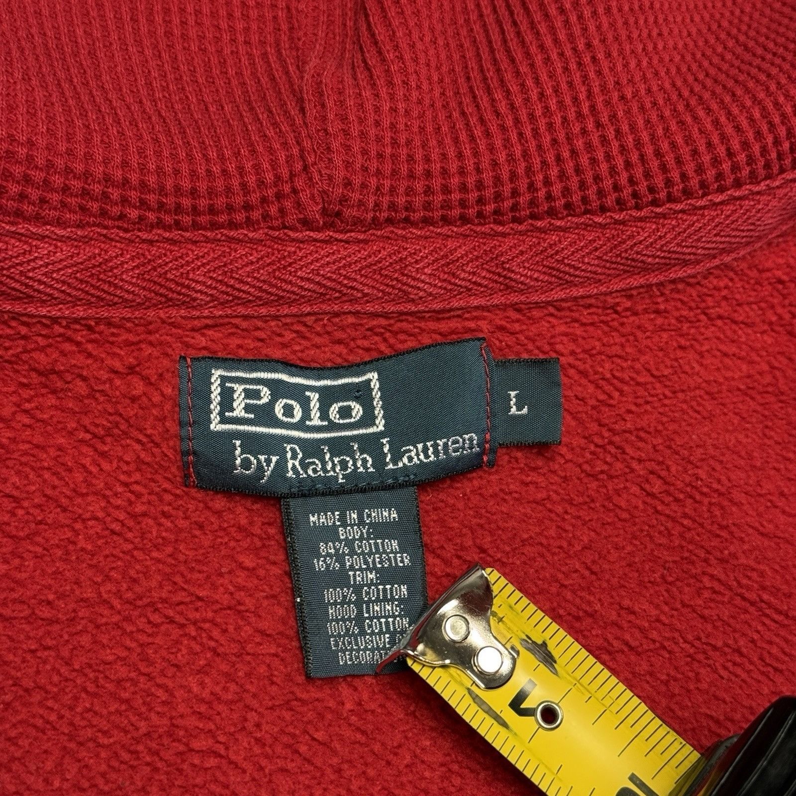 Polo Ralph Lauren Vintage Polo Ralph Lauren Hoodie Sweatshirt Mens Large Red Size US L / EU 52-54 / 3 - 19 Thumbnail